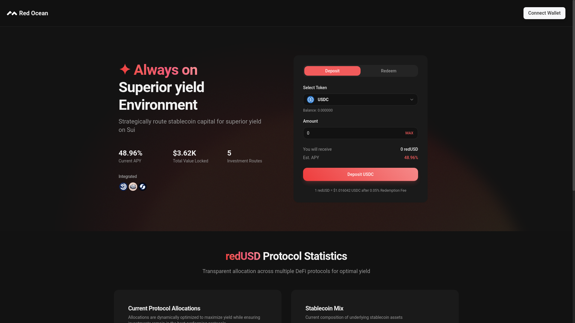 website screenshot of https://red-ocean-frontend.pages.dev/