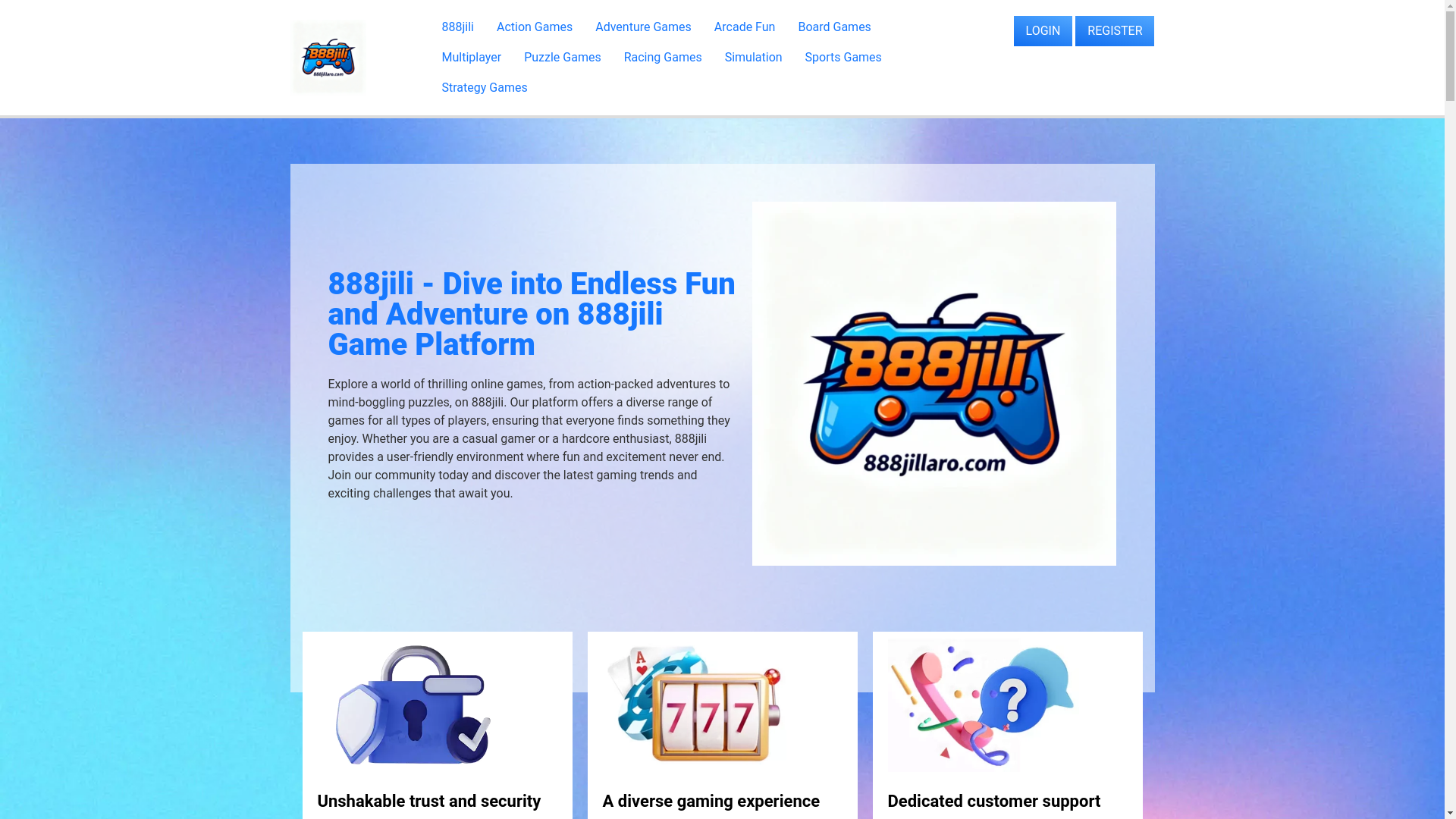 website screenshot of https://888jililaro.com/