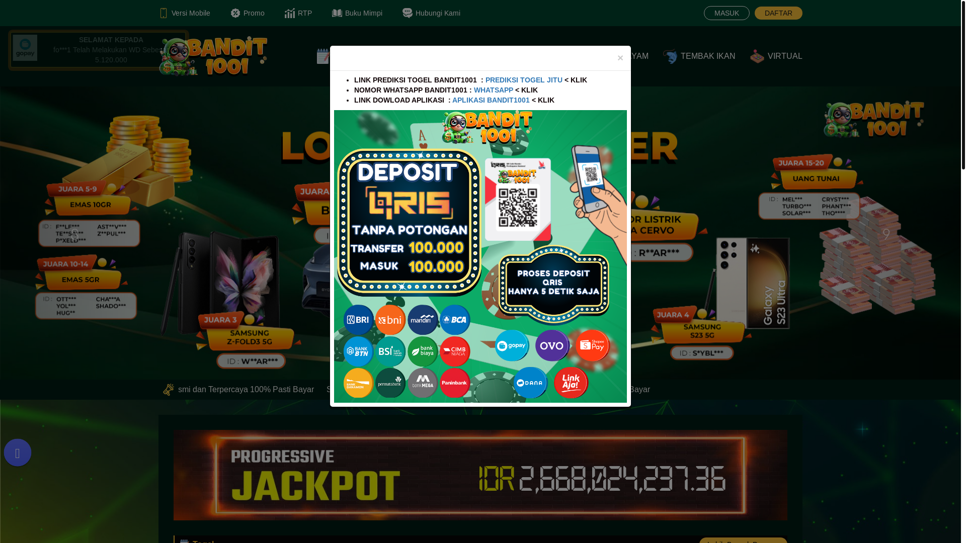 website screenshot of https://webbandit1001.store/