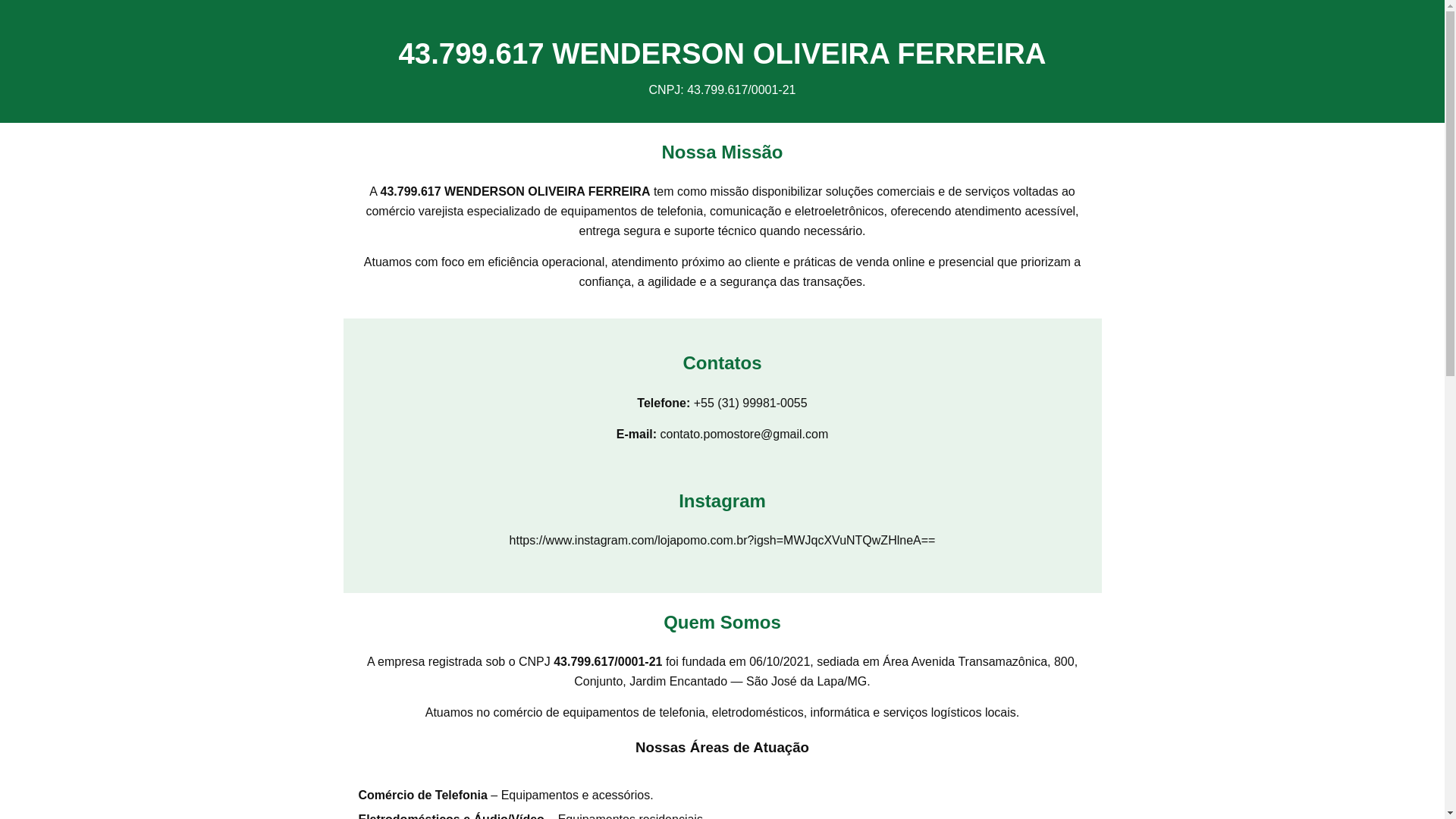 website screenshot of https://lojapomo.shop/