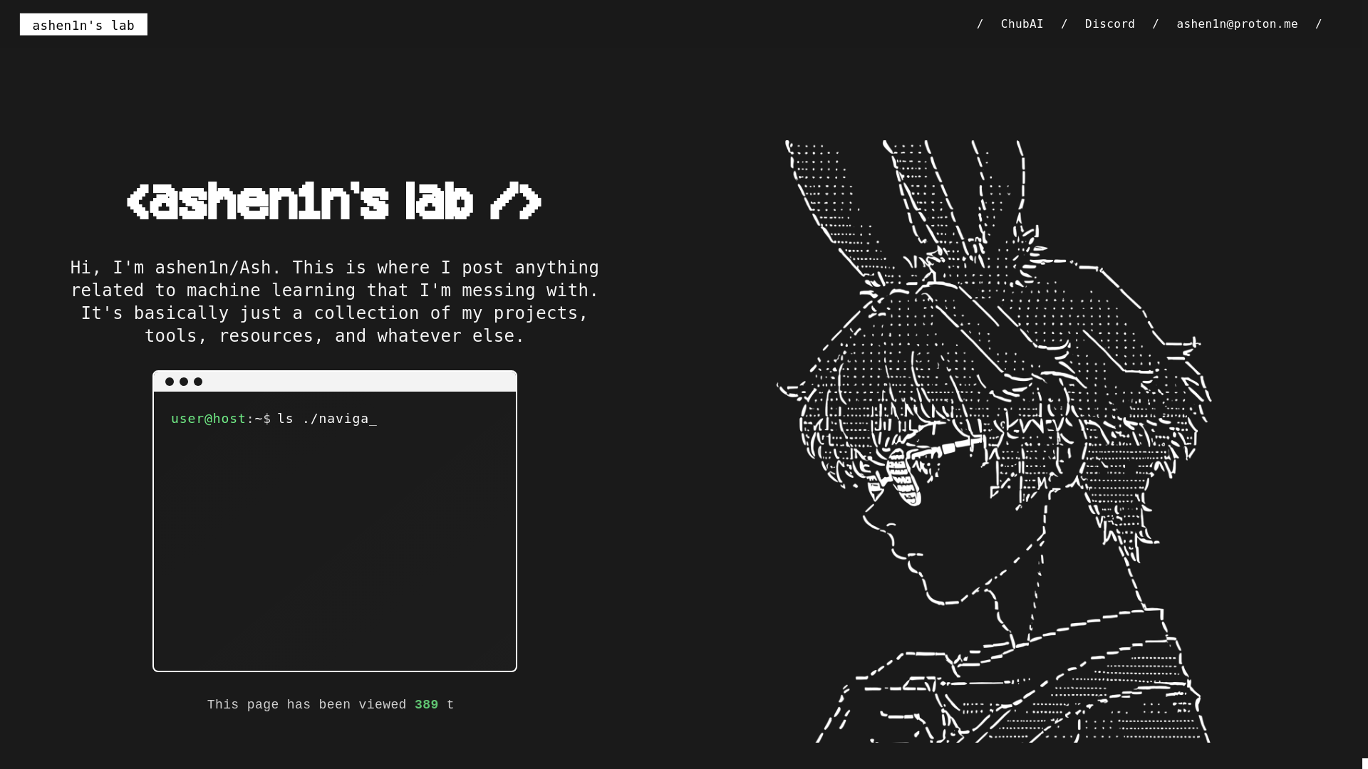 website screenshot of https://ashen1n-dev.pages.dev/