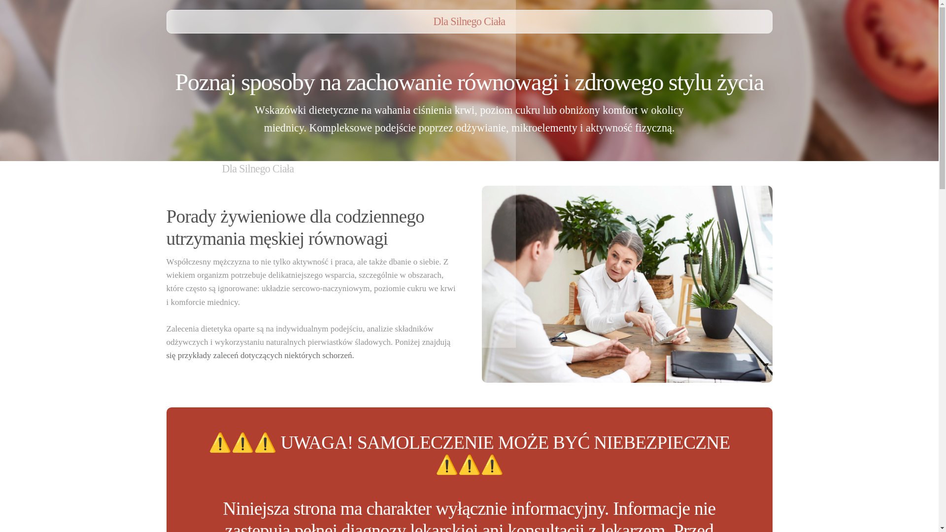 website screenshot of https://dlasilnegociala.info/