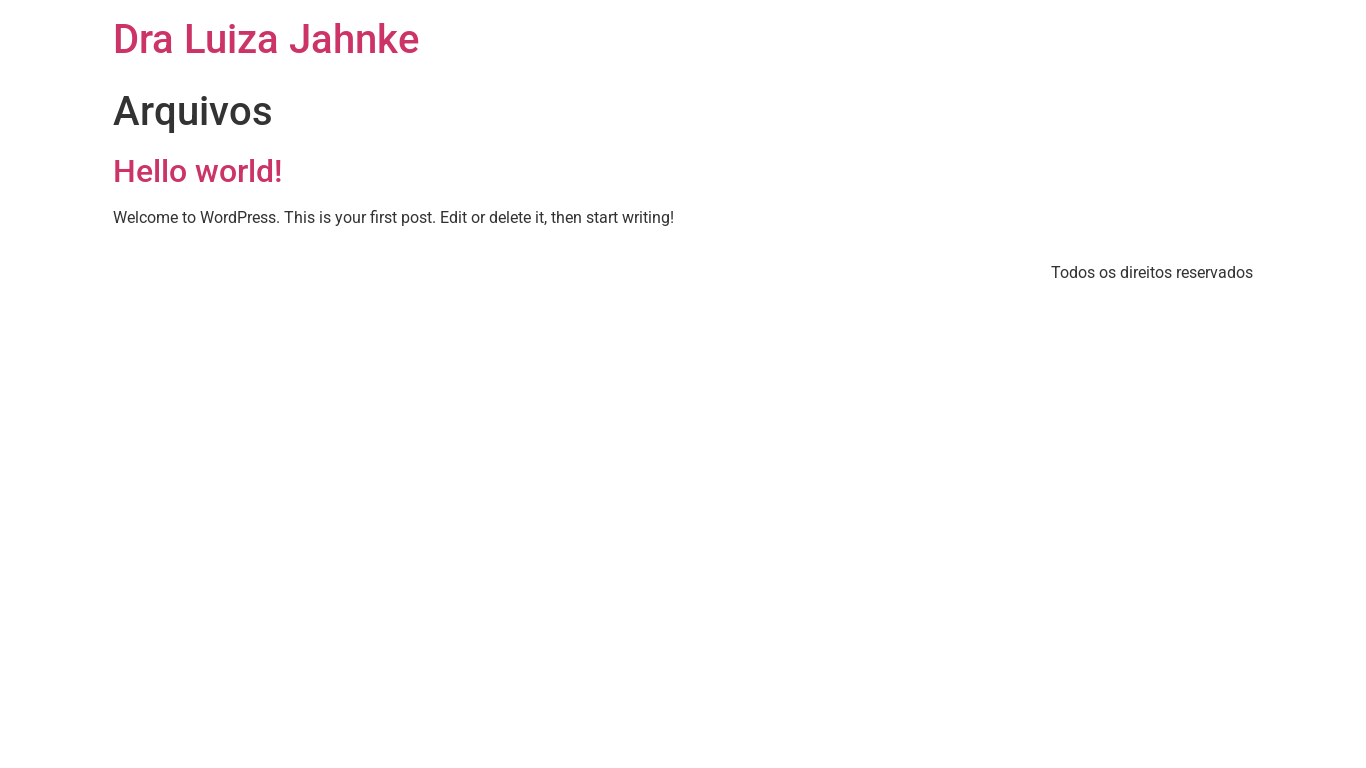 website screenshot of https://draluizajahnke.com.br/