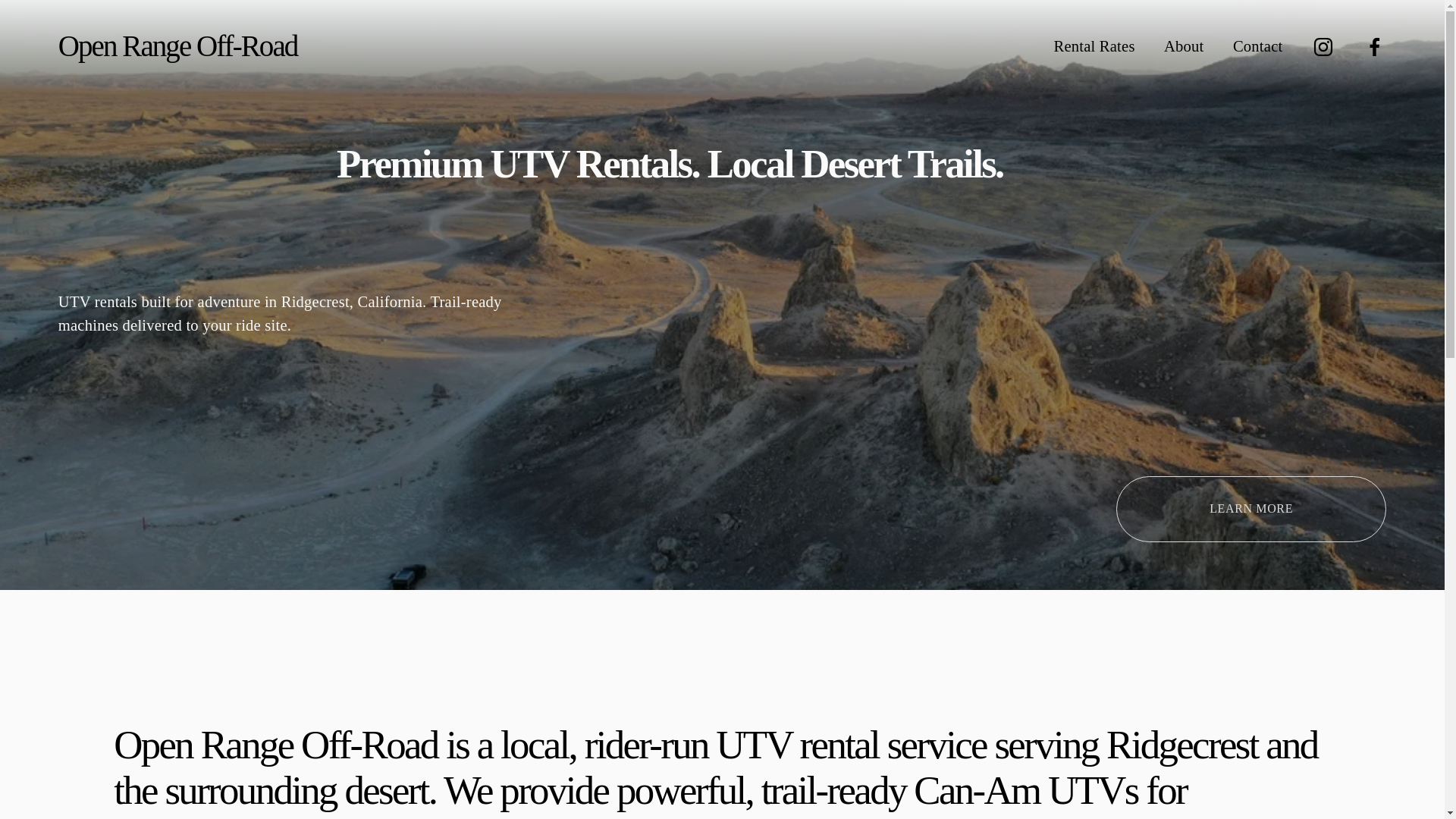 website screenshot of https://openrangeoff-road.com/