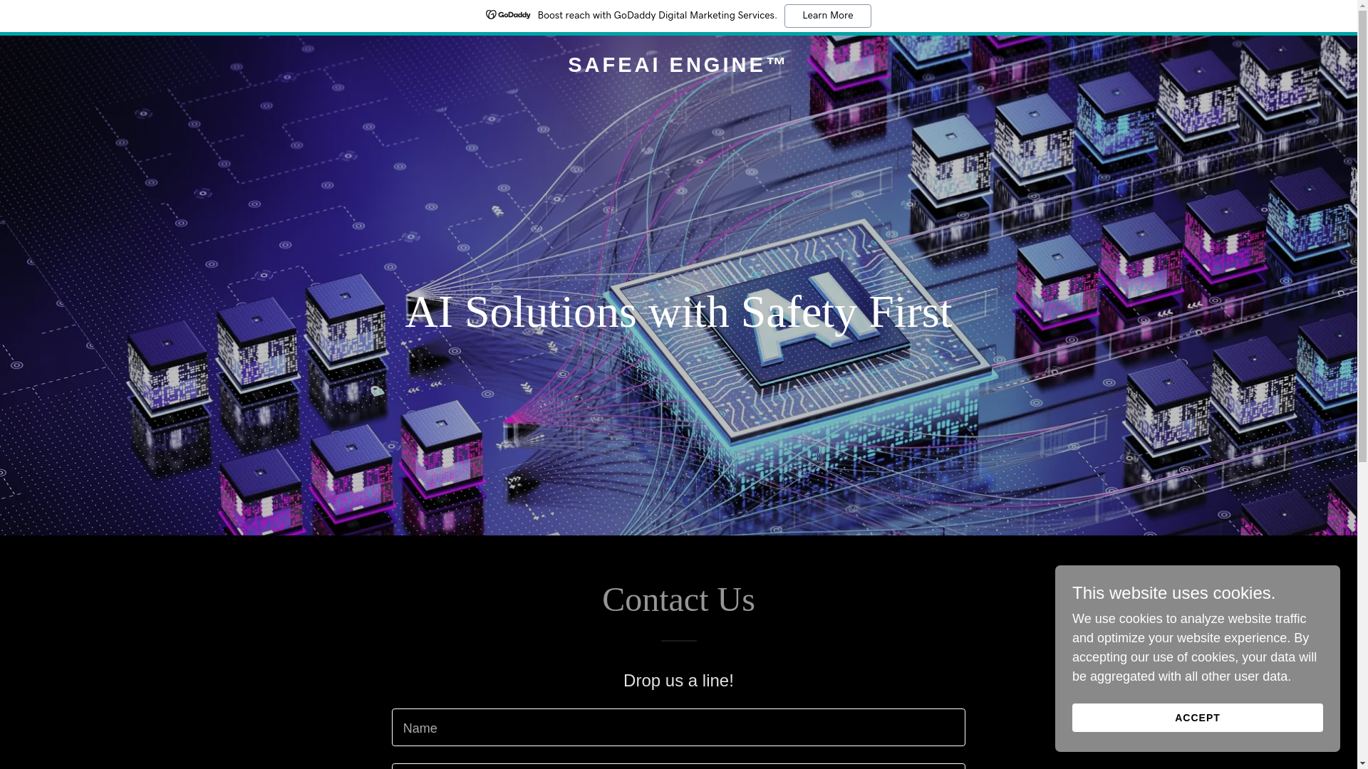 website screenshot of https://safeaiengine.com/