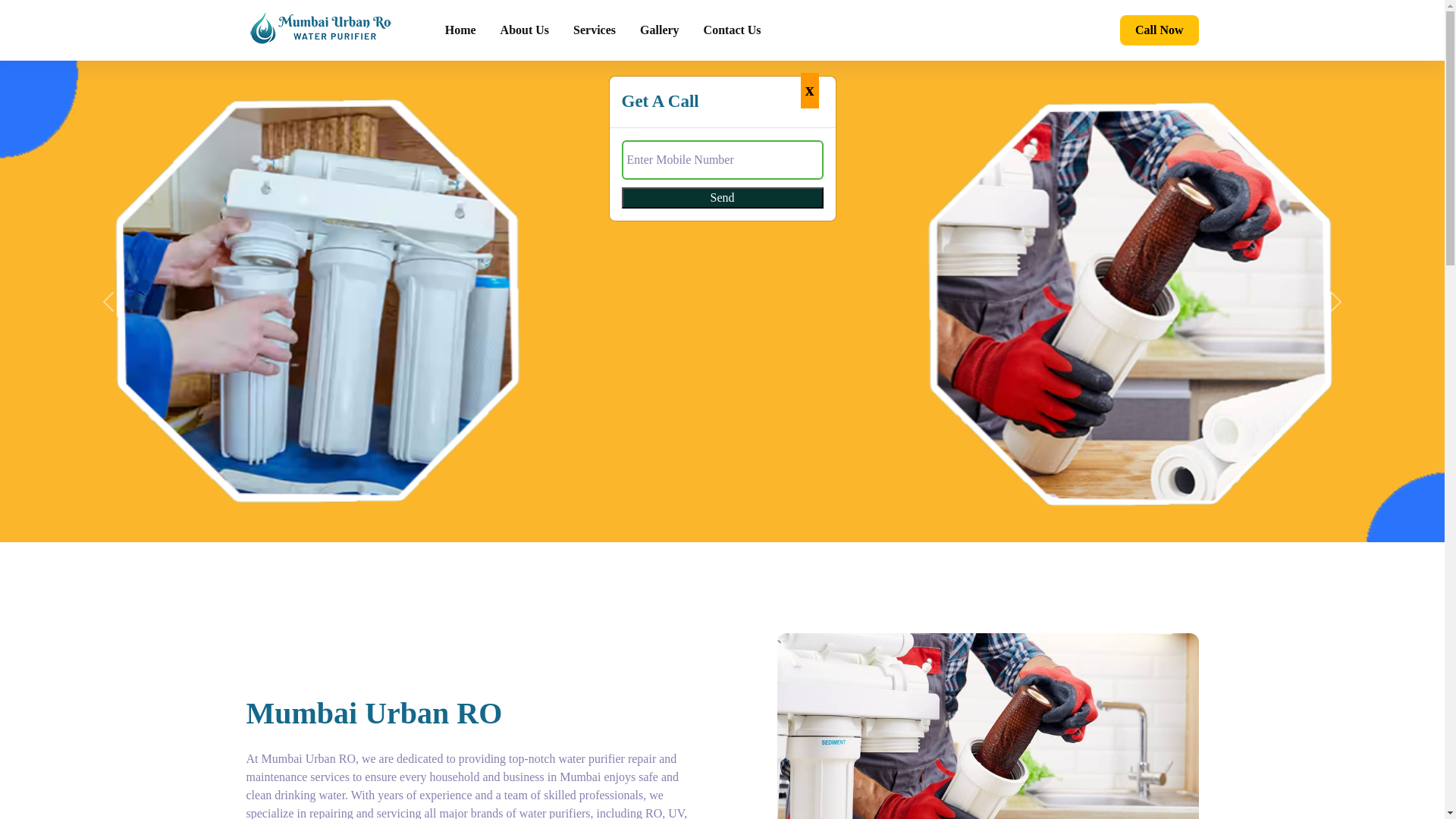 website screenshot of https://mumbaiurbanroservice.in/