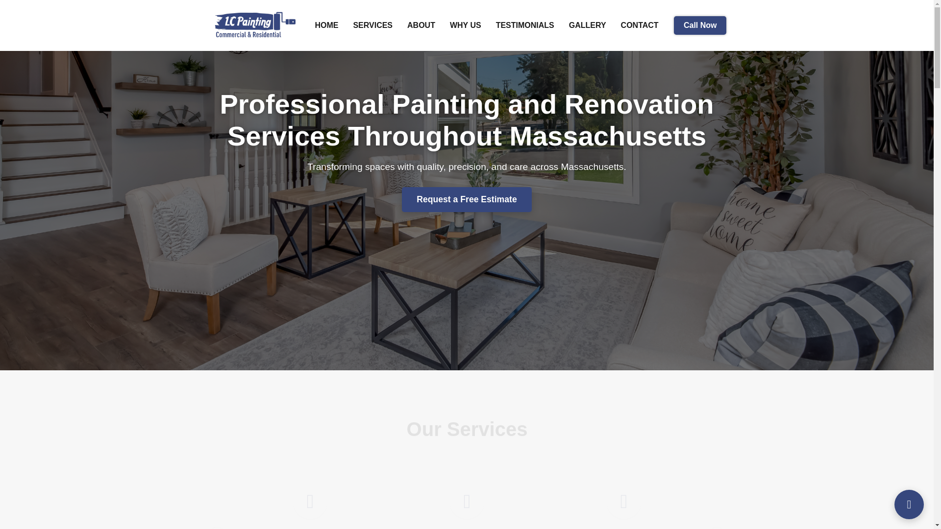website screenshot of https://lcpaintingservices.com/