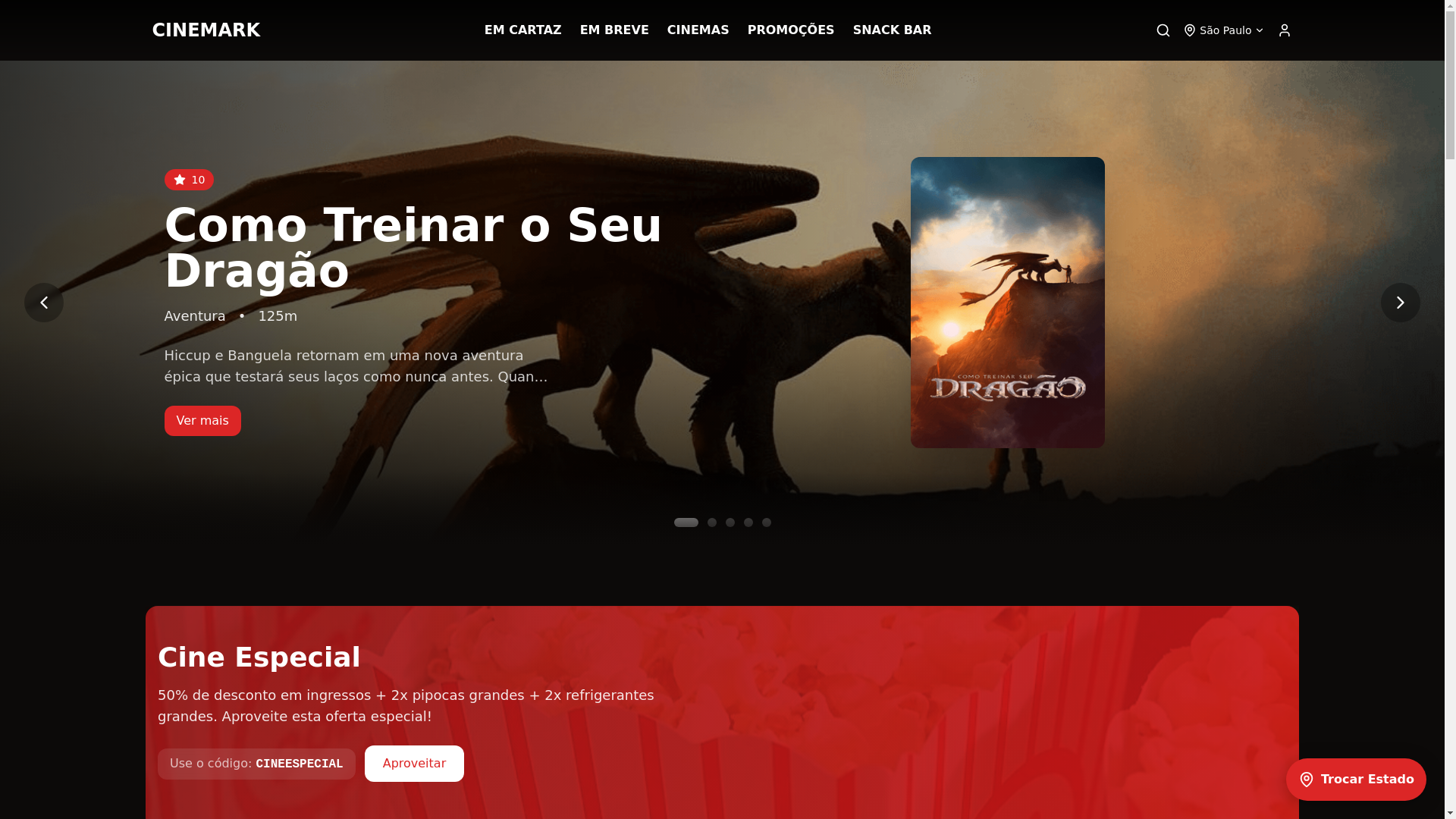 website screenshot of https://www.cinemark-brasil.com/