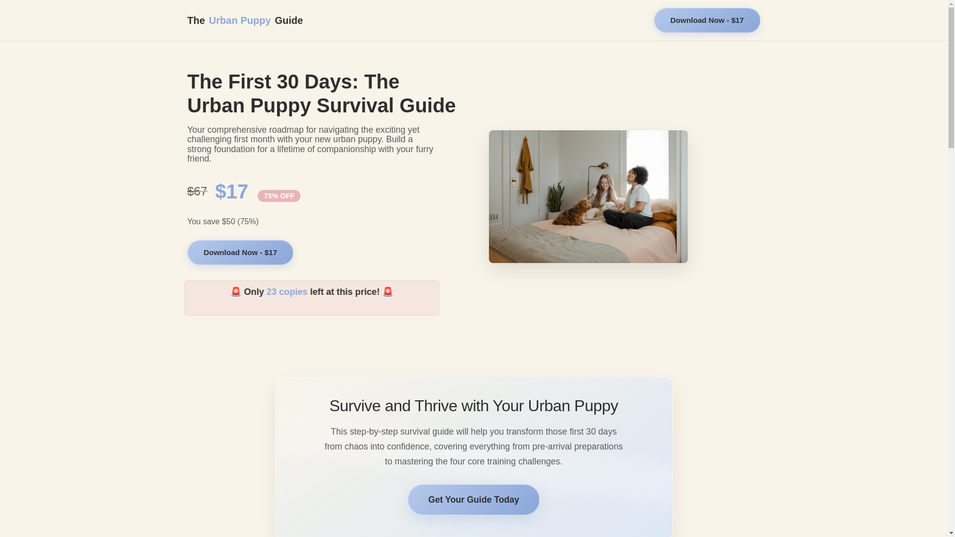 website screenshot of https://theurbanpuppy.lat/
