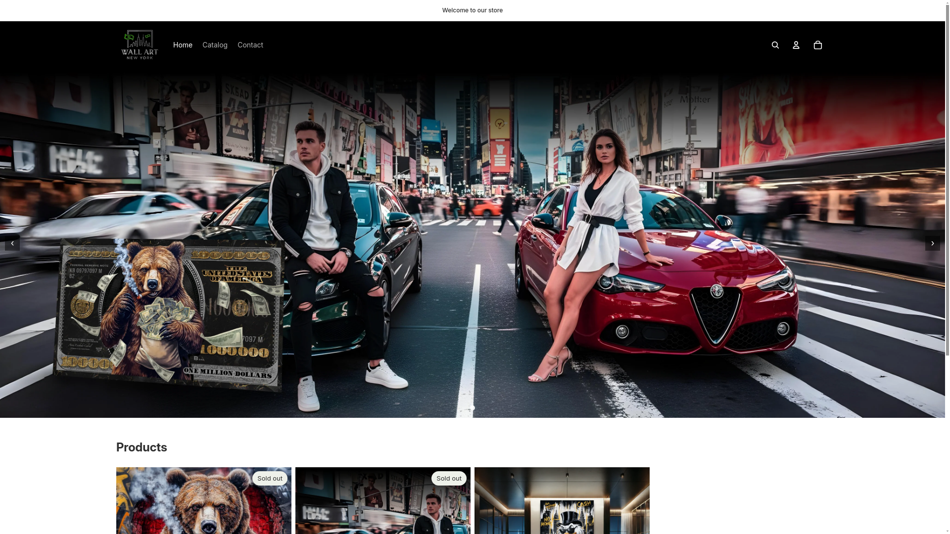website screenshot of https://wallartstorenewyork.com/