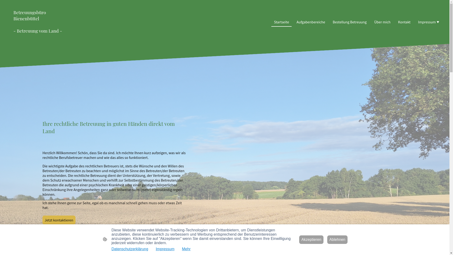website screenshot of https://betreuungvomland.de/