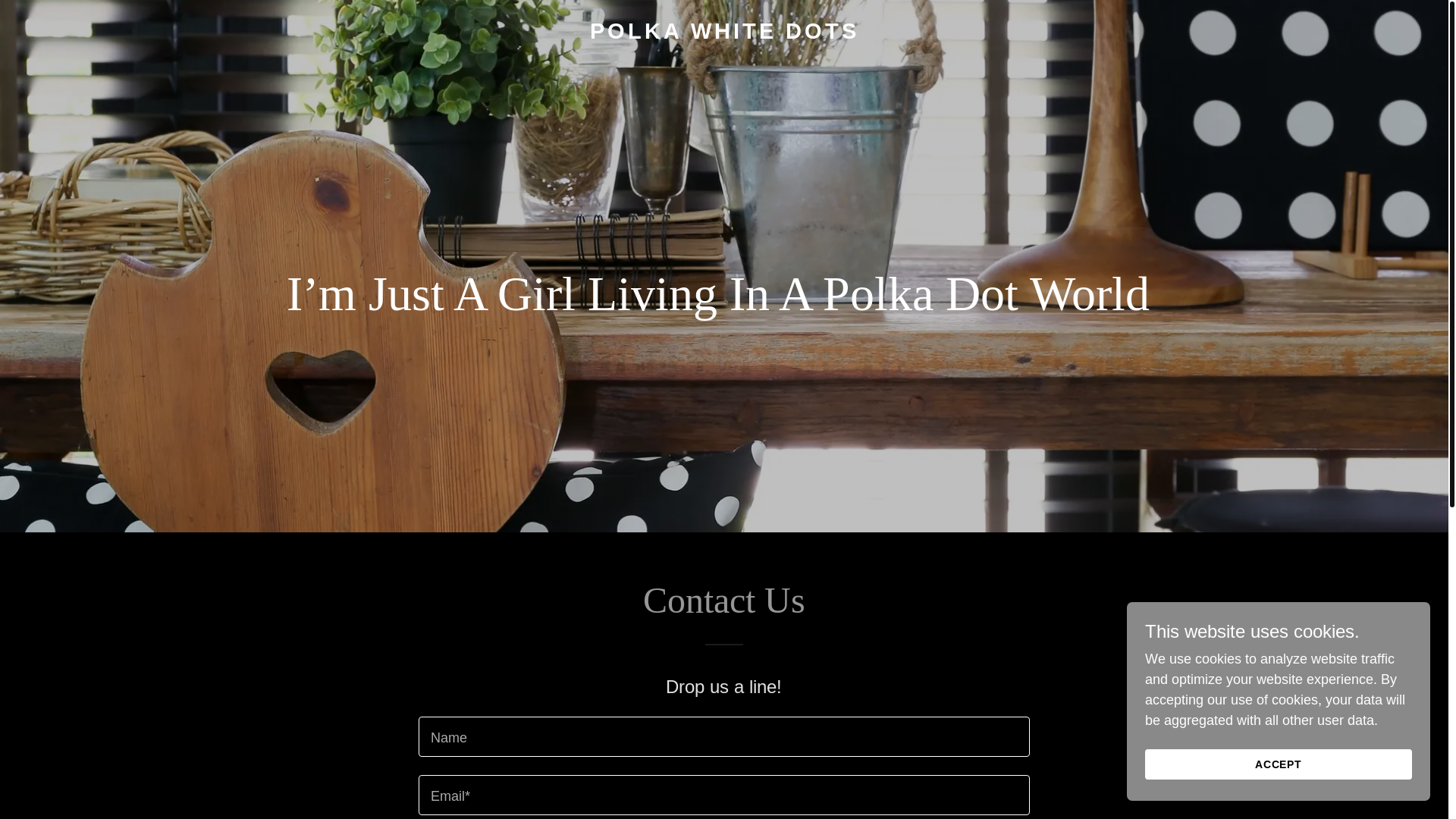 website screenshot of https://polkawhitedots.com/