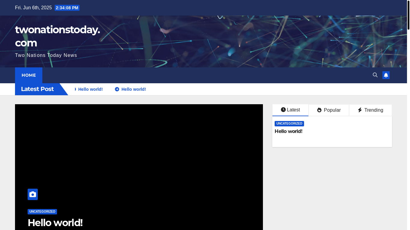 website screenshot of https://twonationstoday.com/