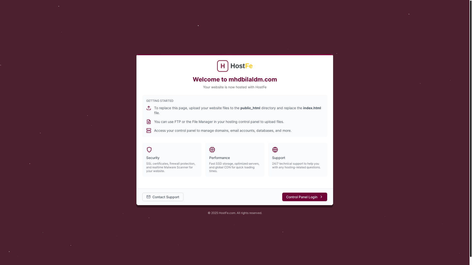 website screenshot of https://mhdbilaldm.com/