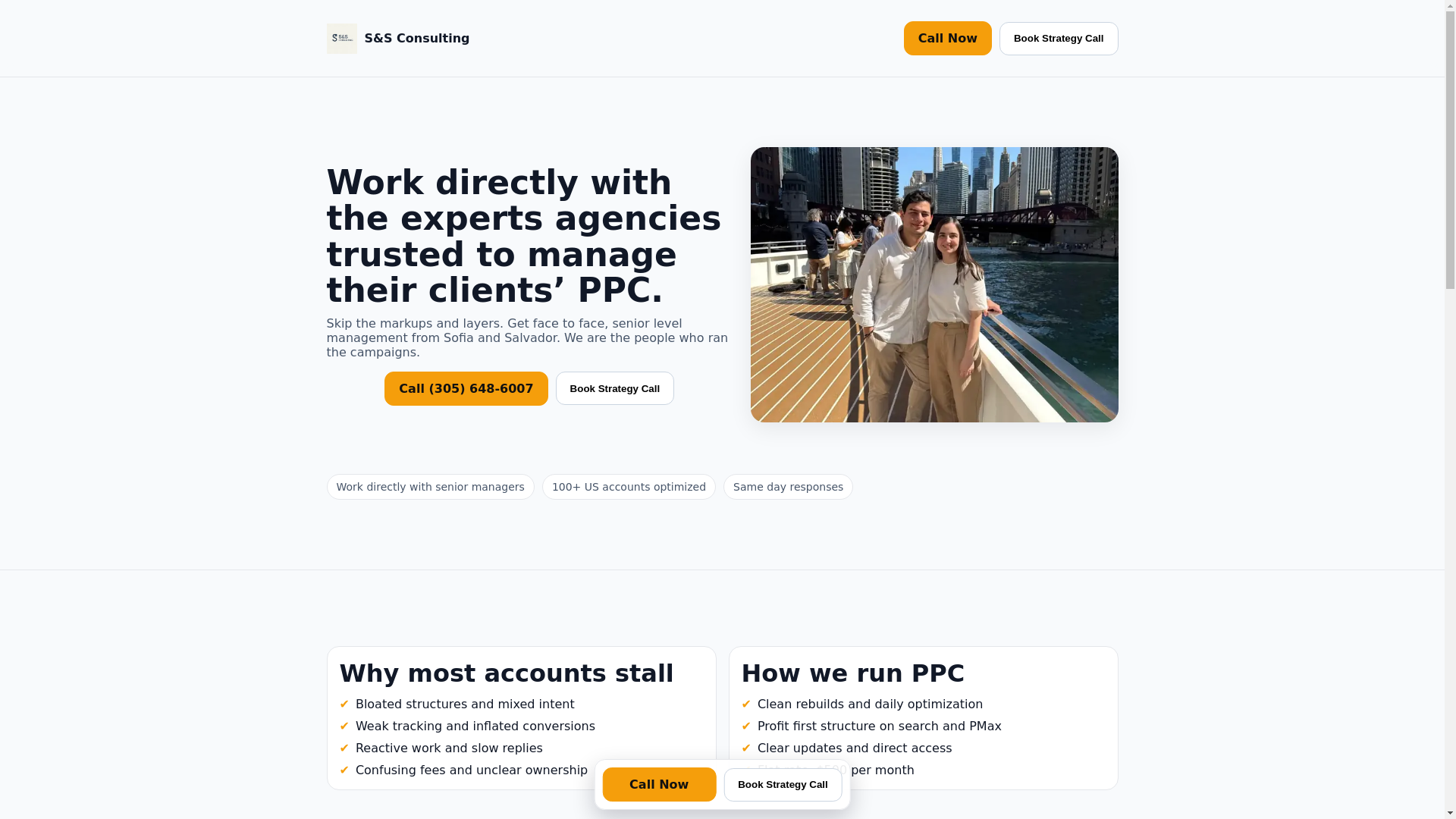 website screenshot of https://ssconsultingppc.pro/