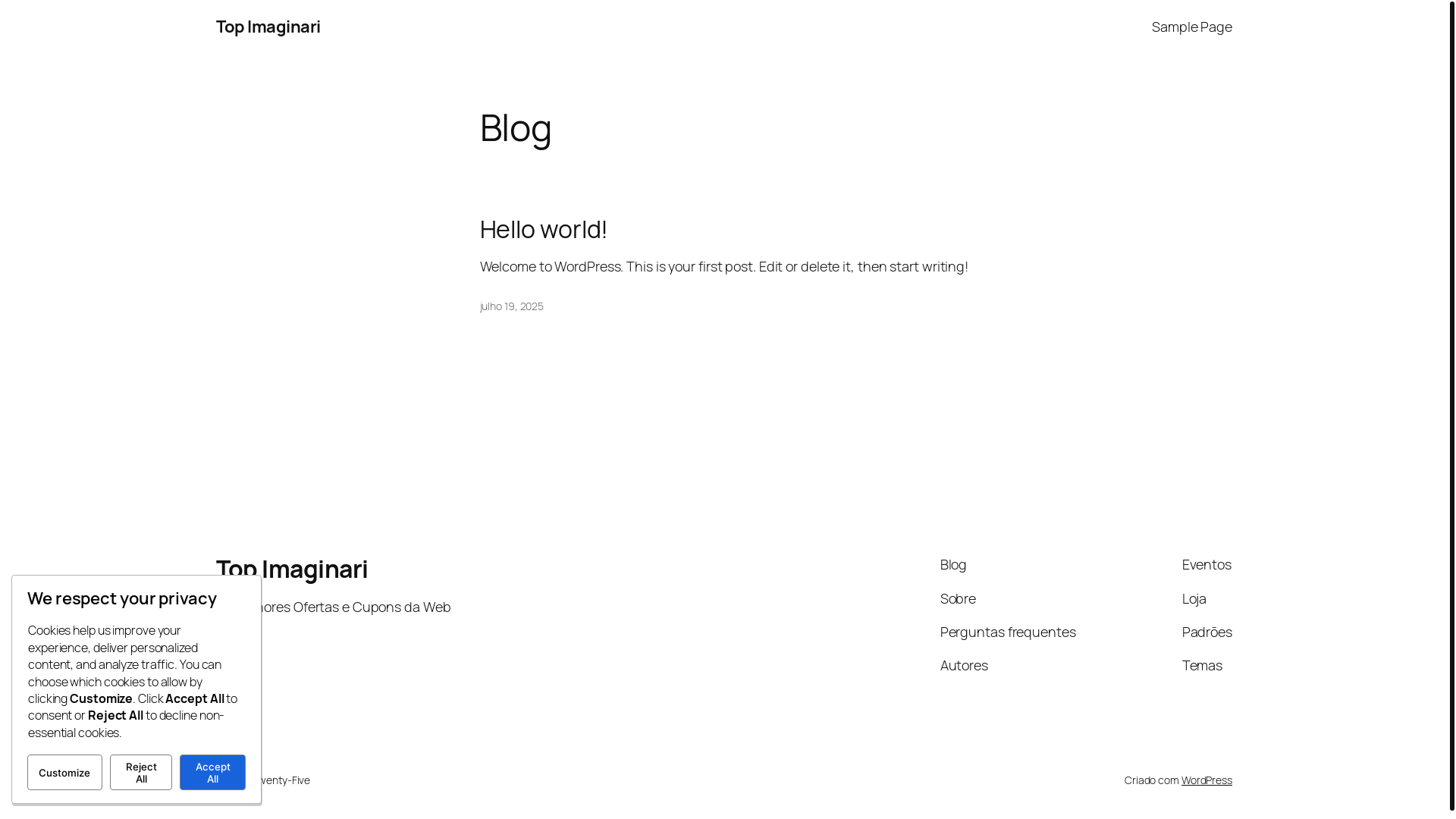 website screenshot of https://topimaginari.com.br/