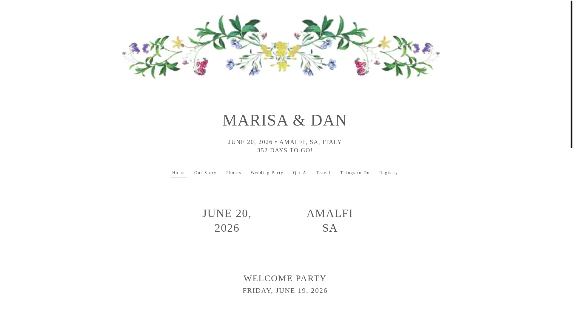 website screenshot of https://marisa-and-dan-italy-2026.com/
