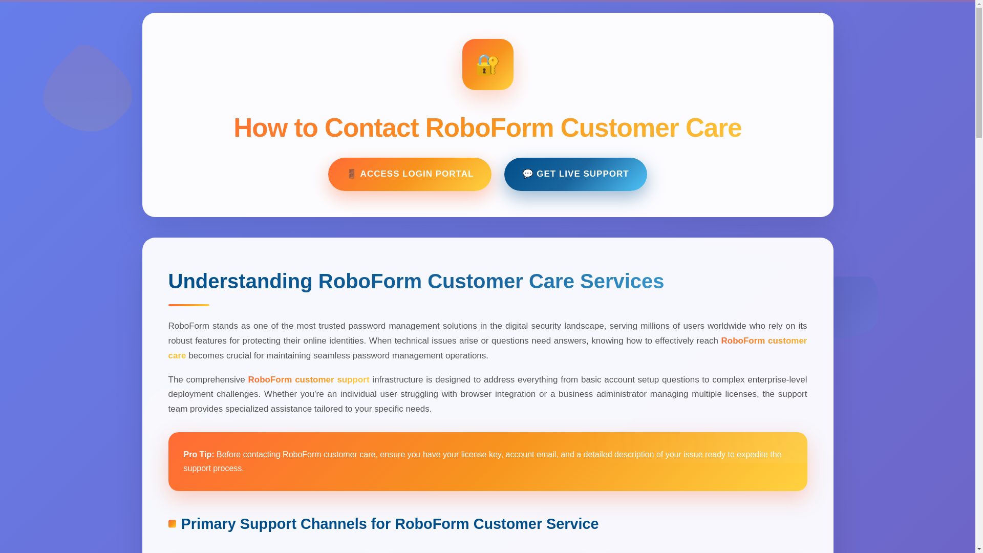 website screenshot of https://roboform-customer-cares.pages.dev/