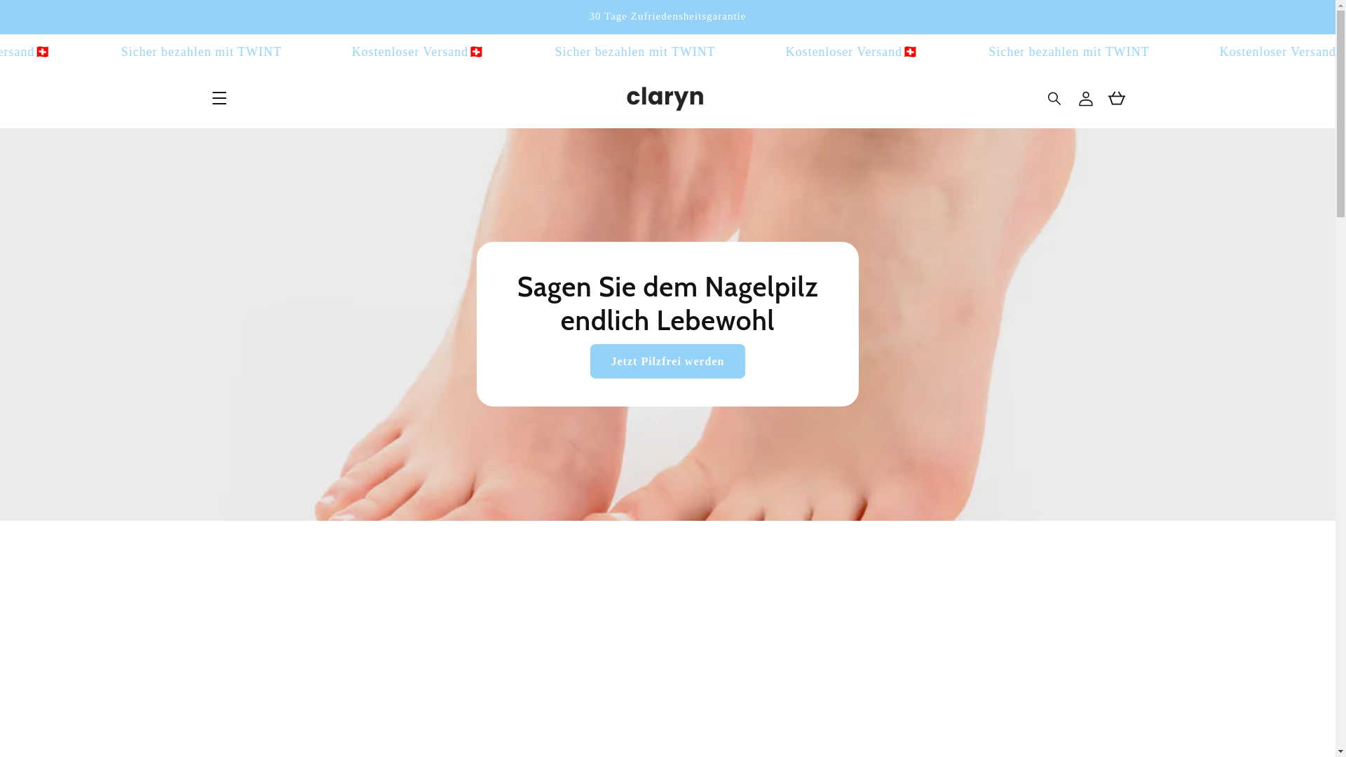 website screenshot of https://claryn.ch/