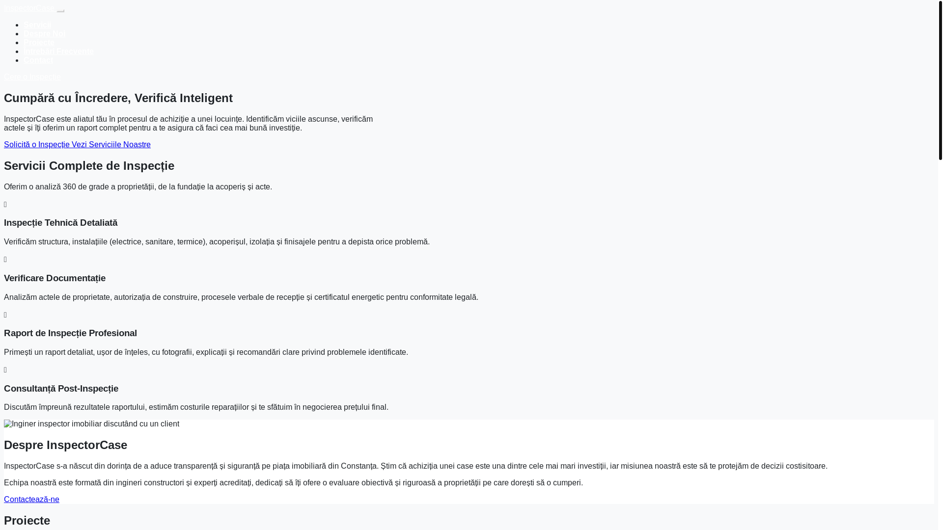 website screenshot of https://inspectorcase.ro/