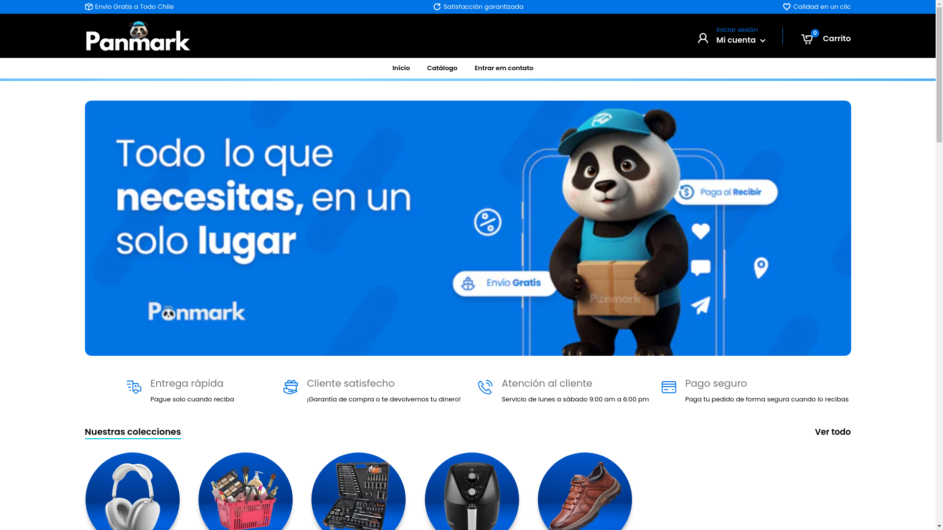 website screenshot of https://panmarkchile.shop/