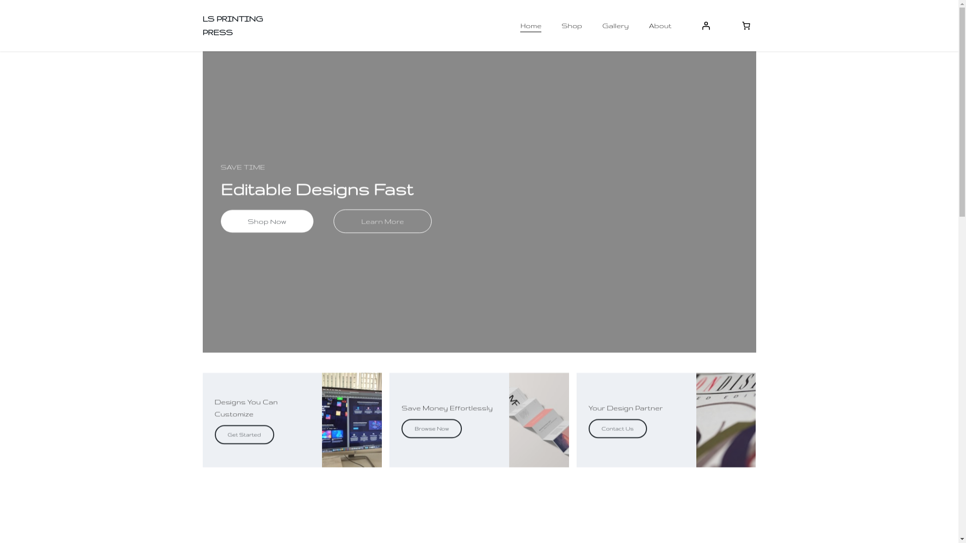 website screenshot of https://lsprintingpress.in/