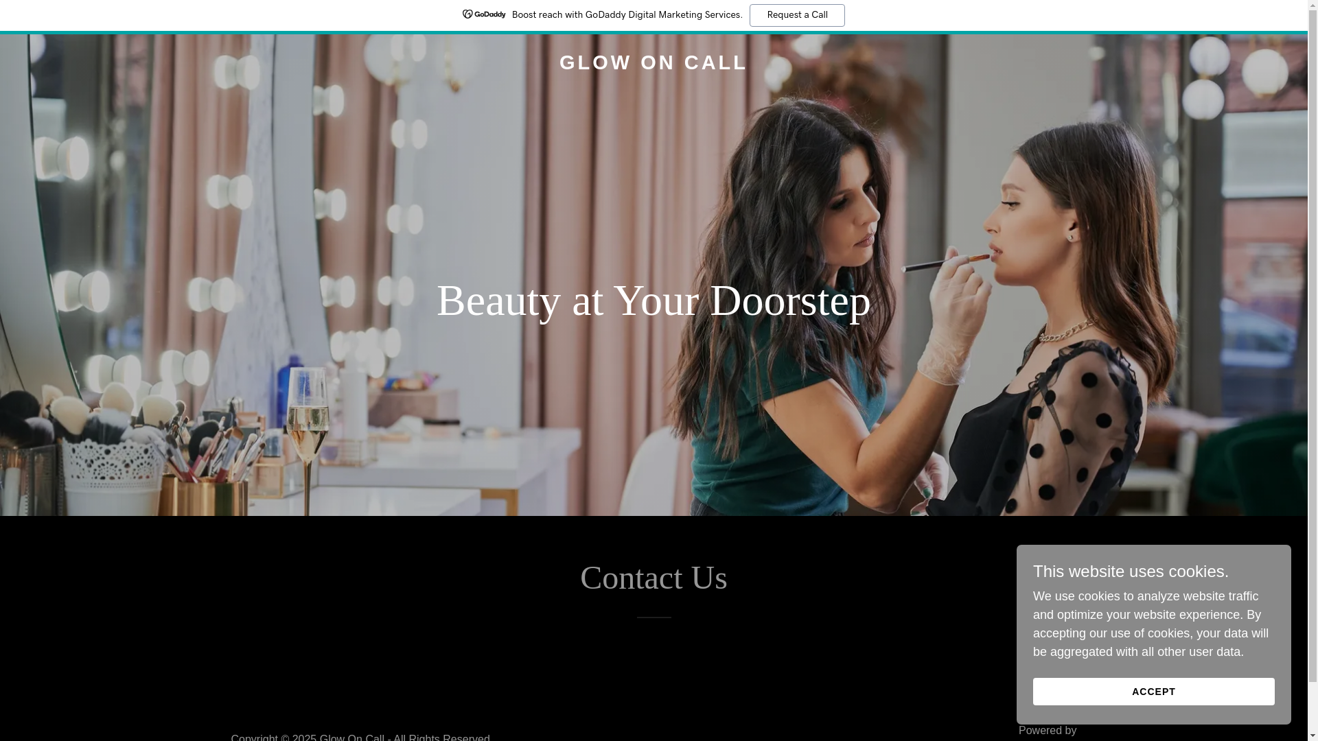 website screenshot of https://glowoncall.com/