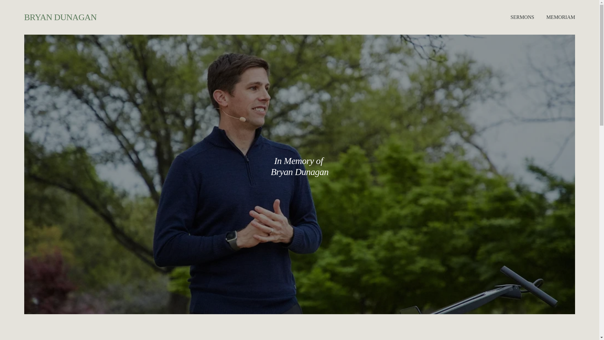 website screenshot of https://bryandunagan.org/