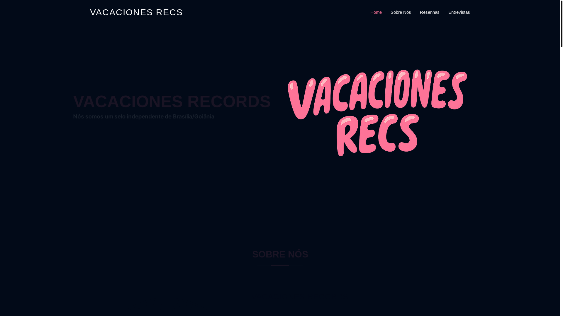 website screenshot of https://vacacionesrecords.com.br/