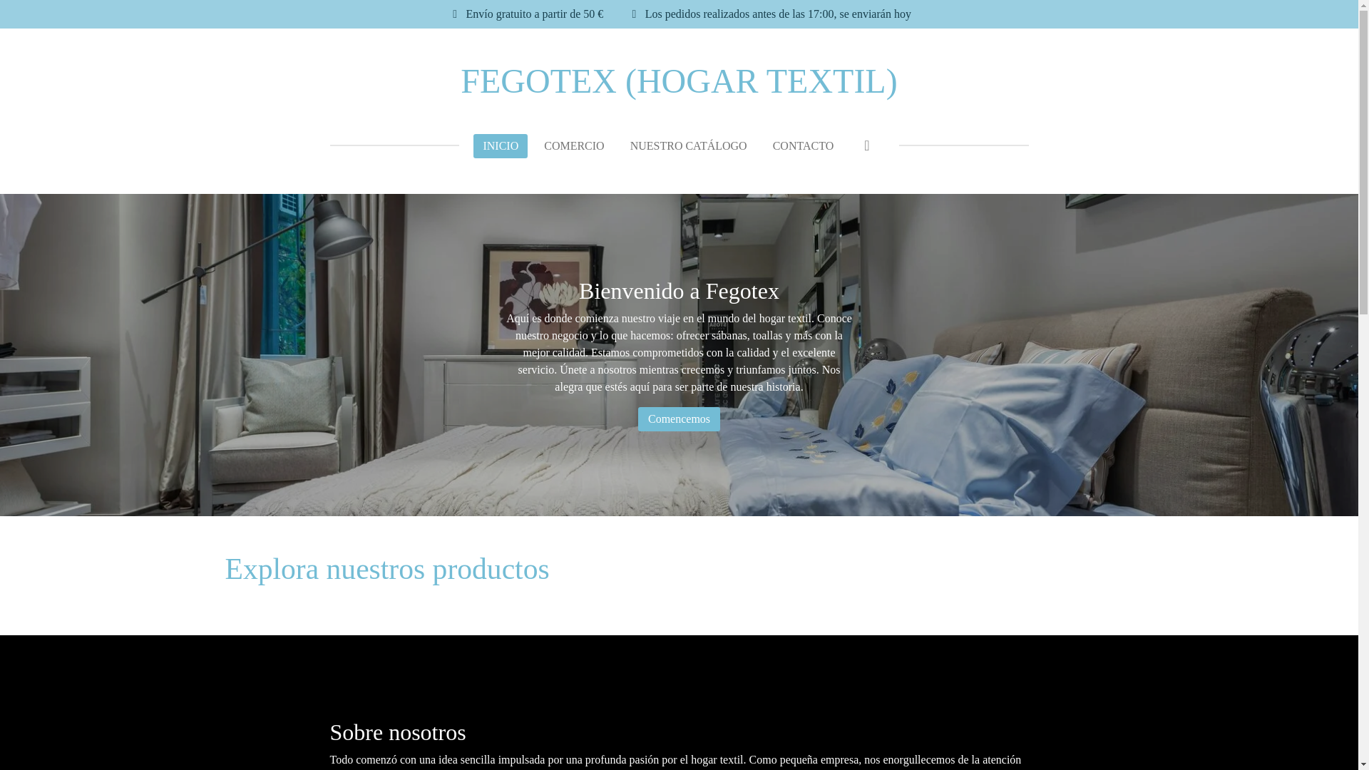 website screenshot of https://fegotexhogartextil.com/