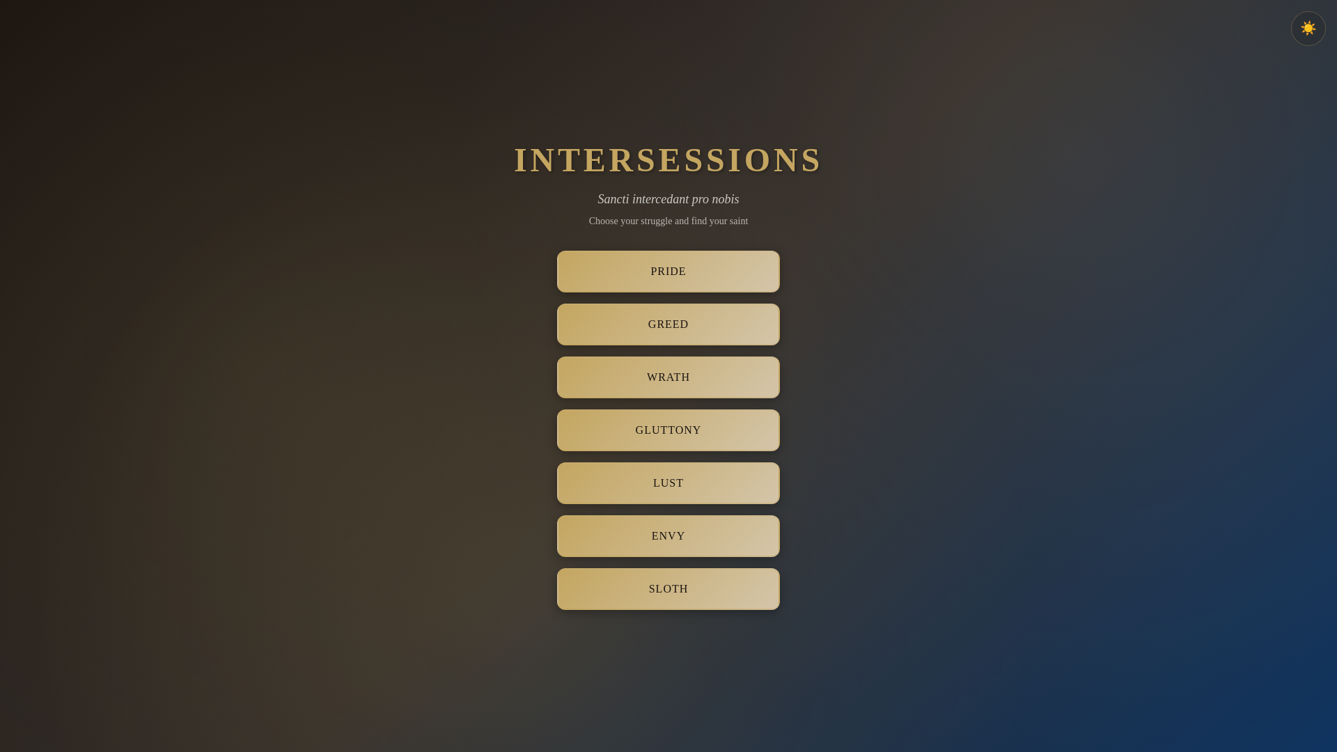 website screenshot of https://intersessions.xyz/
