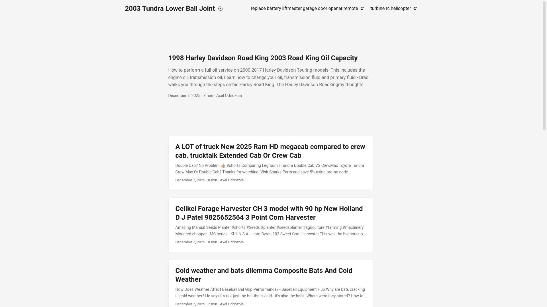 website screenshot of https://2003tundralowerballjoint.pages.dev/
