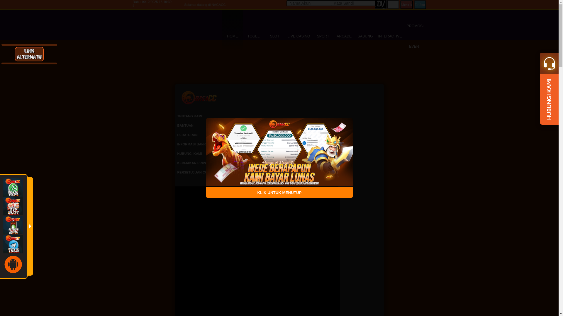 website screenshot of https://nagacc22.com/