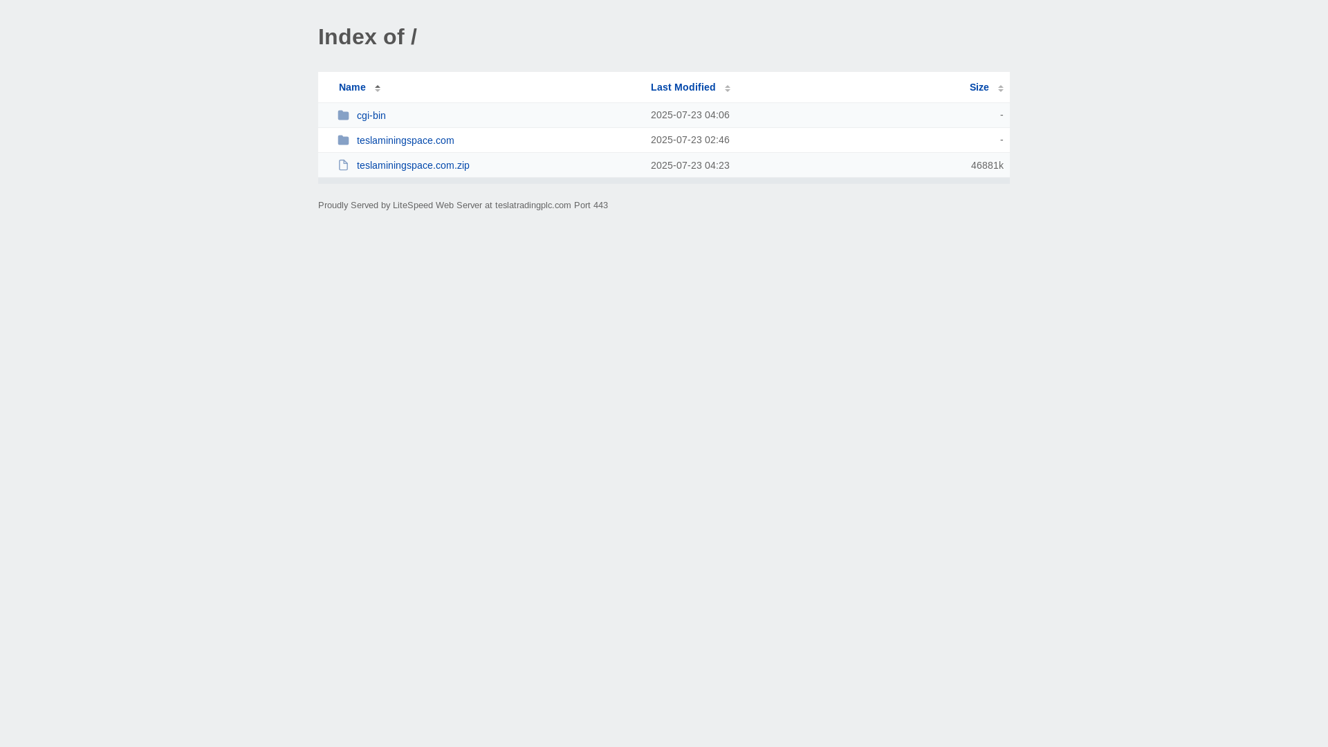website screenshot of https://teslatradingplc.com/