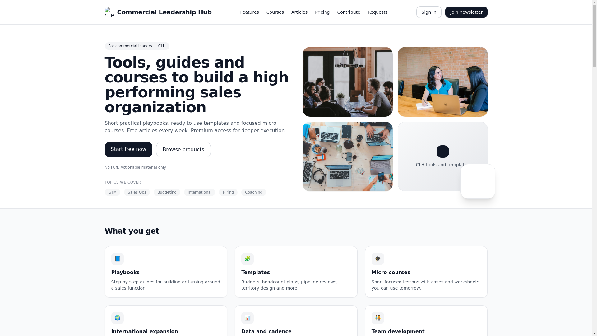 website screenshot of https://clh-site.pages.dev/