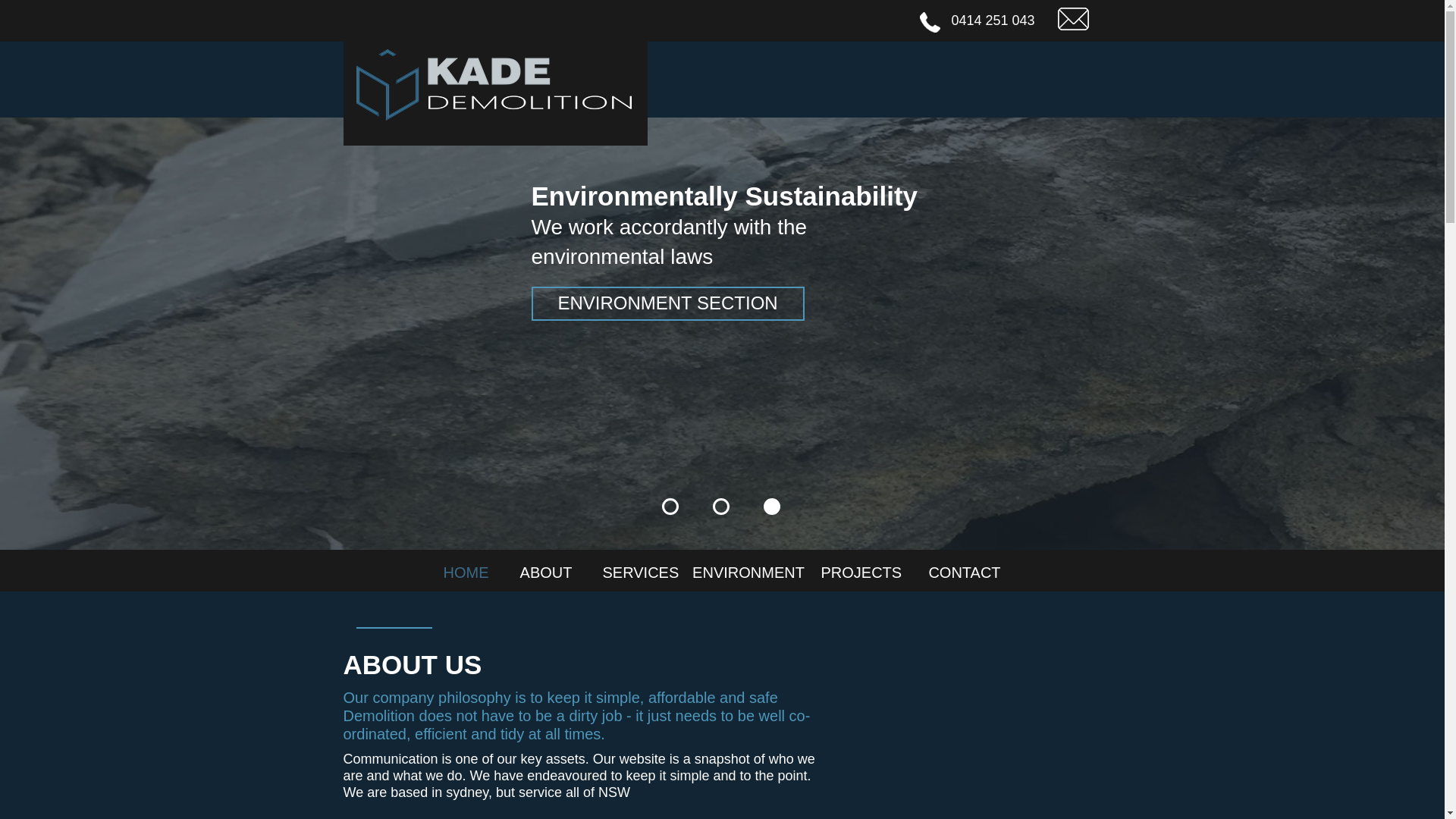 website screenshot of https://kadedemolition.online/