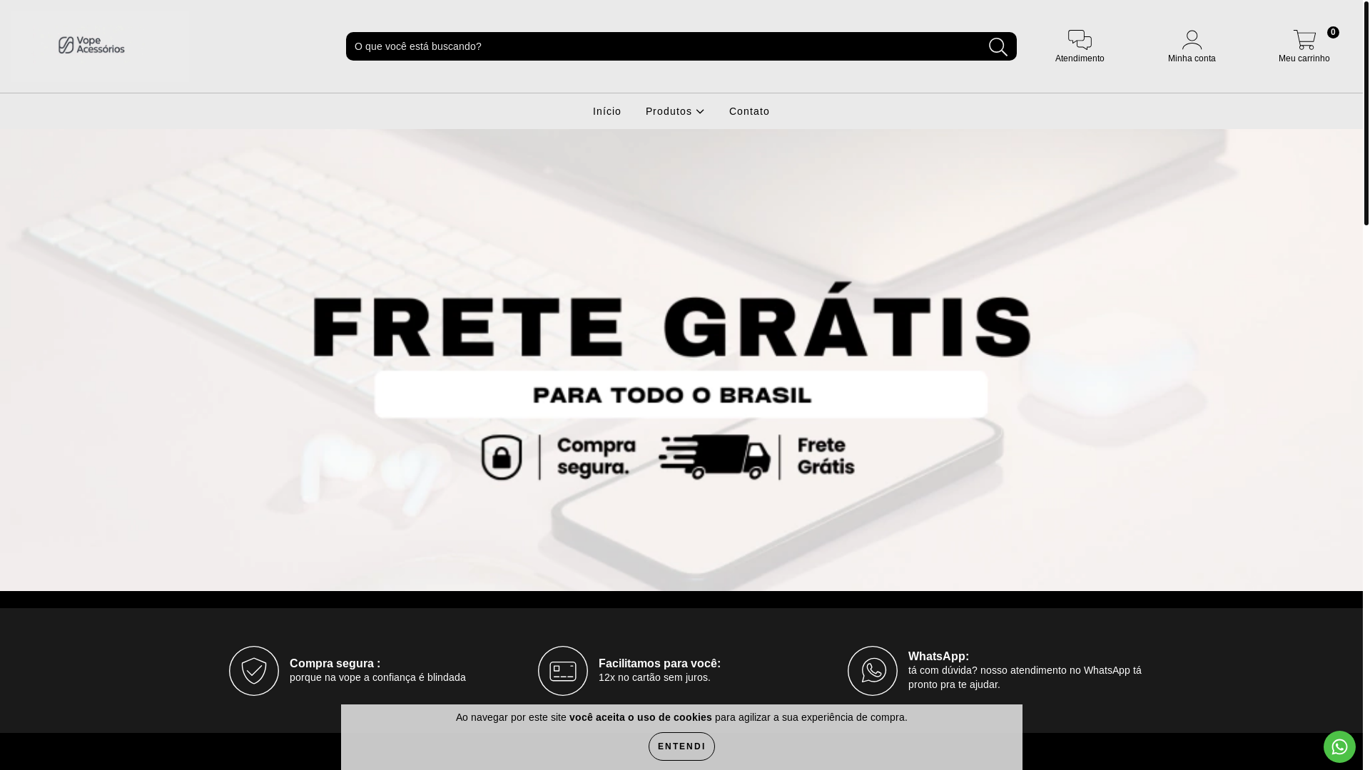 website screenshot of https://vopeacessorios.com.br/