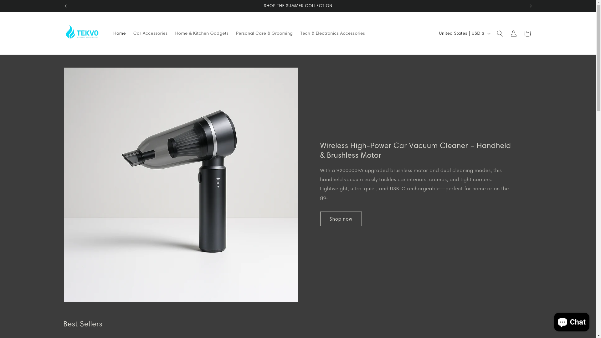 website screenshot of https://tekvotools.com/
