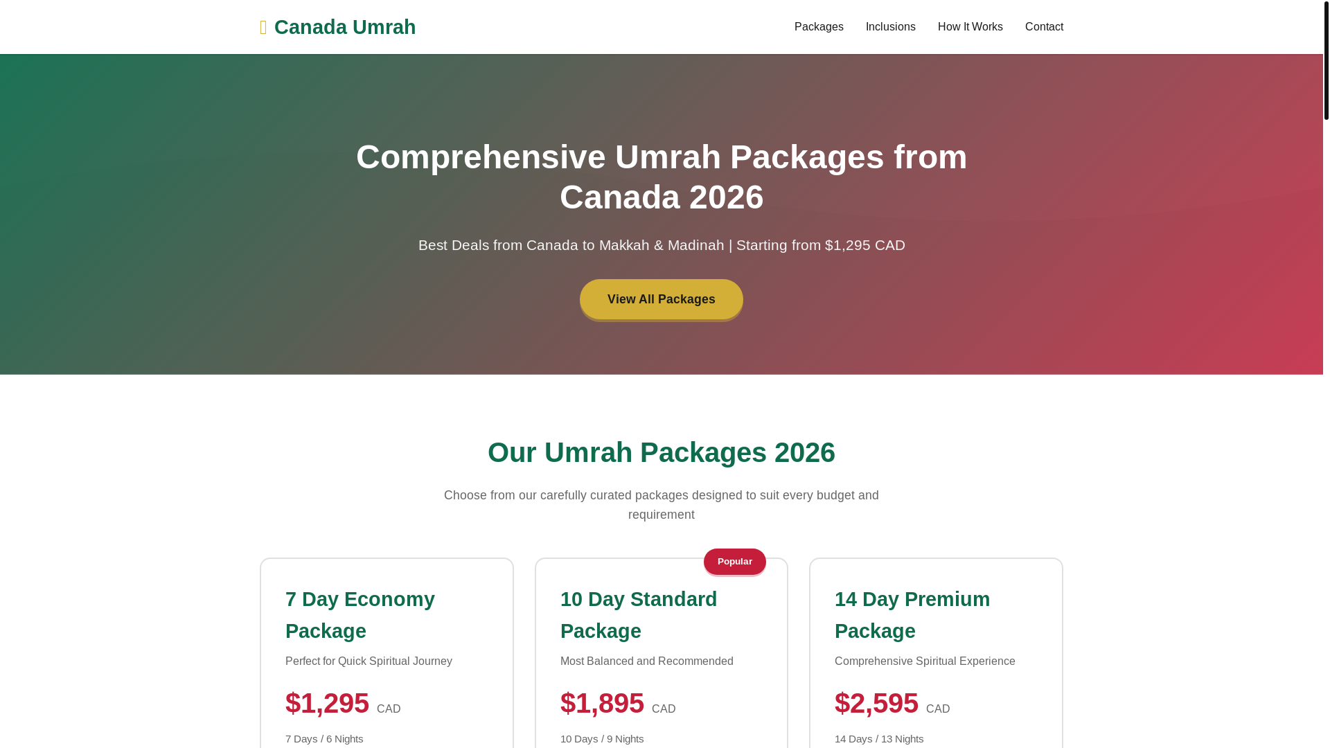 website screenshot of https://canadaumrah.pages.dev/