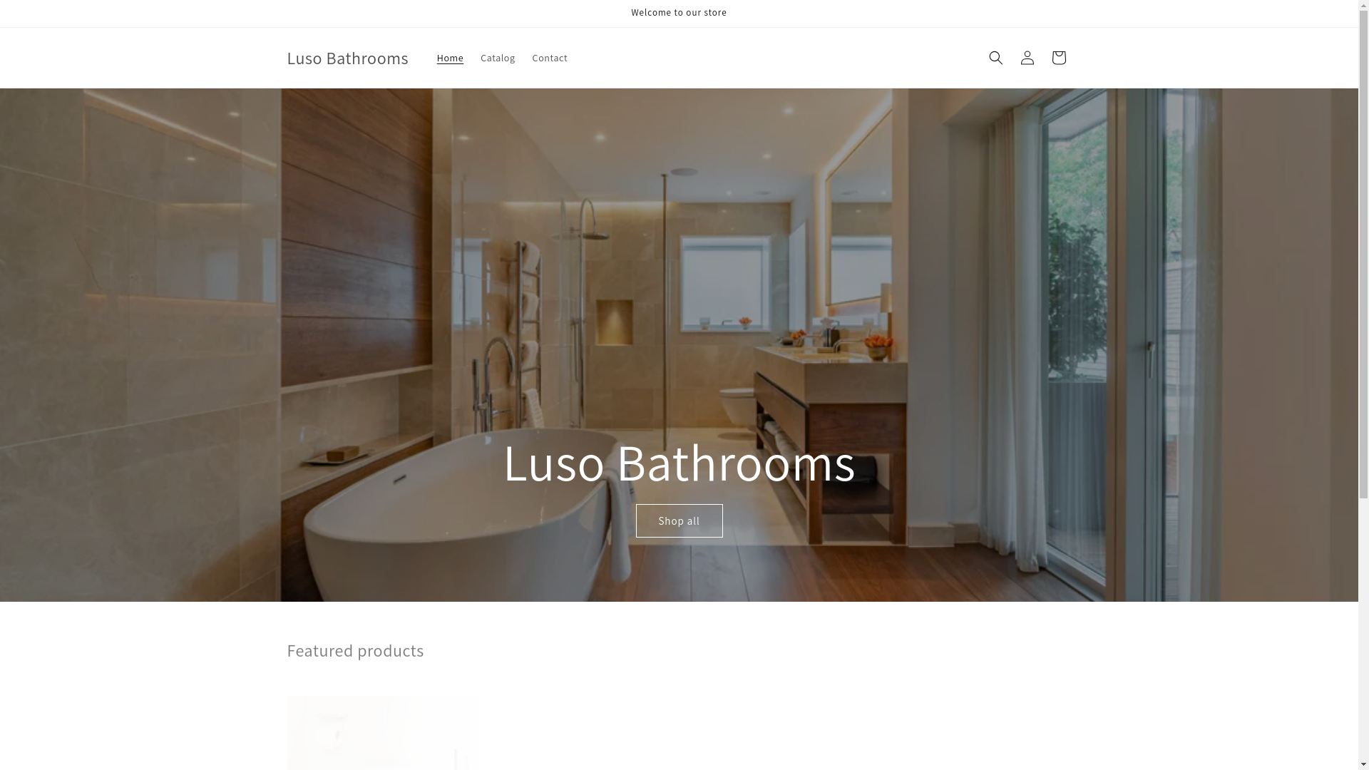 website screenshot of https://lusobathrooms.com/