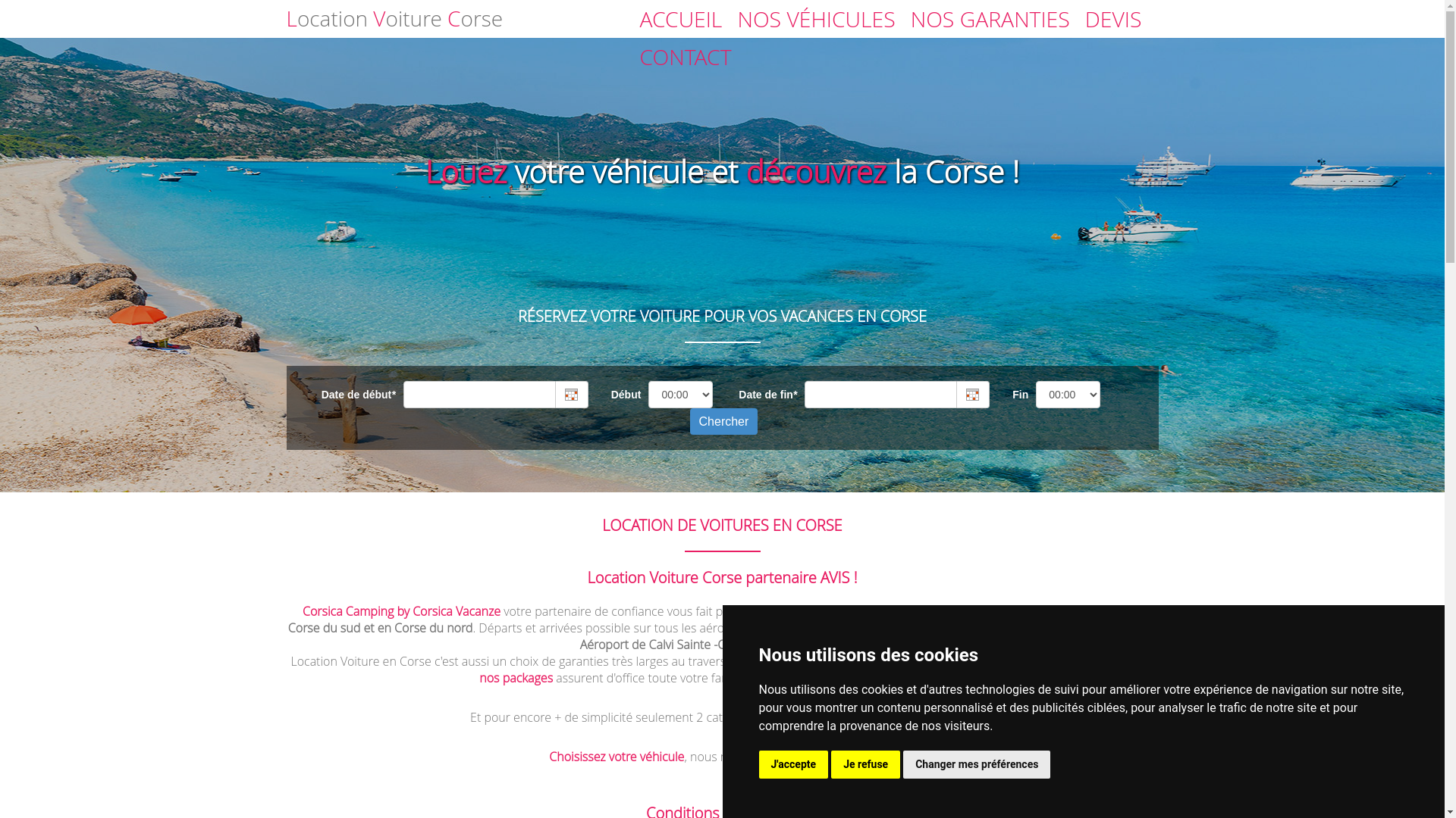 website screenshot of https://location-voiture-haute-corse.fr/