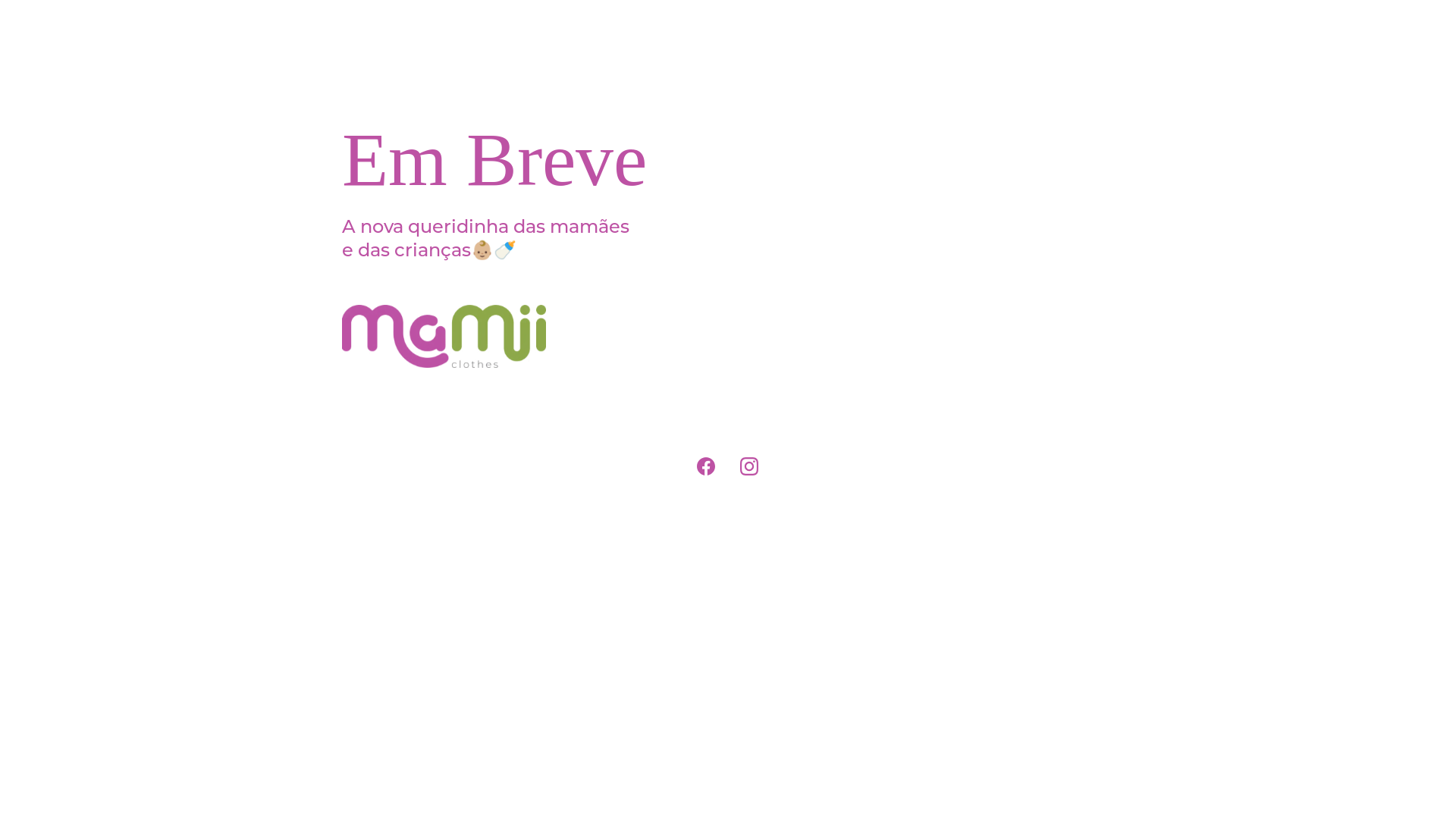 website screenshot of https://mamiiclothes.com.br/