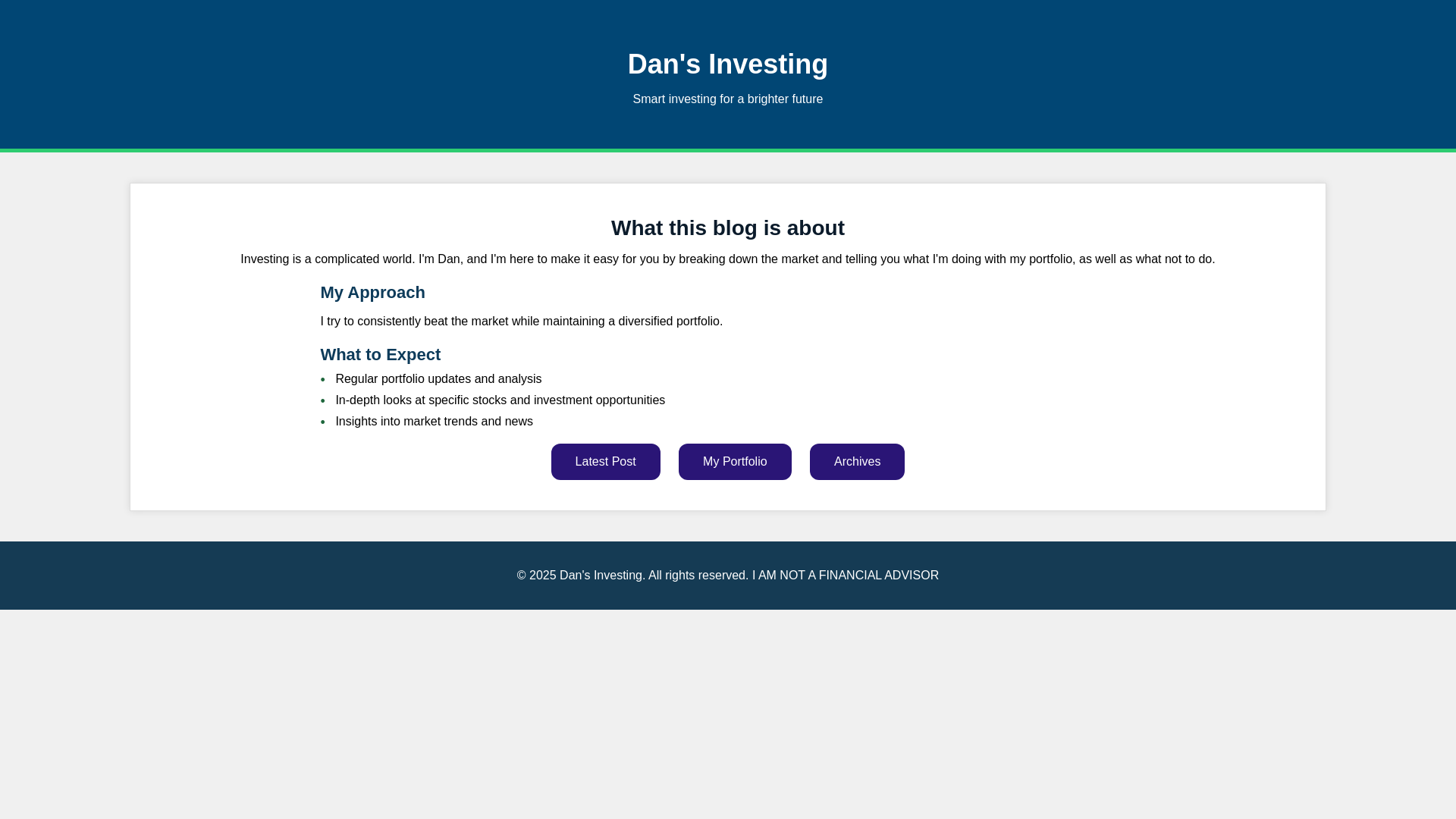 website screenshot of https://dansinvesting.pages.dev/