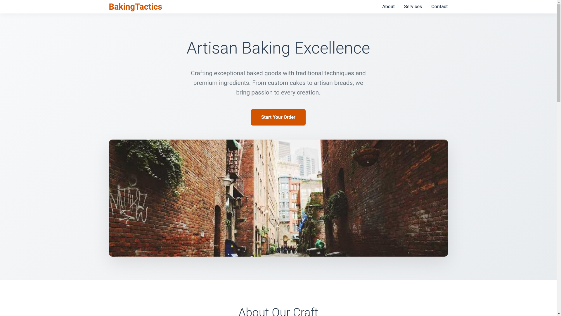 website screenshot of https://bakingtactics.click/