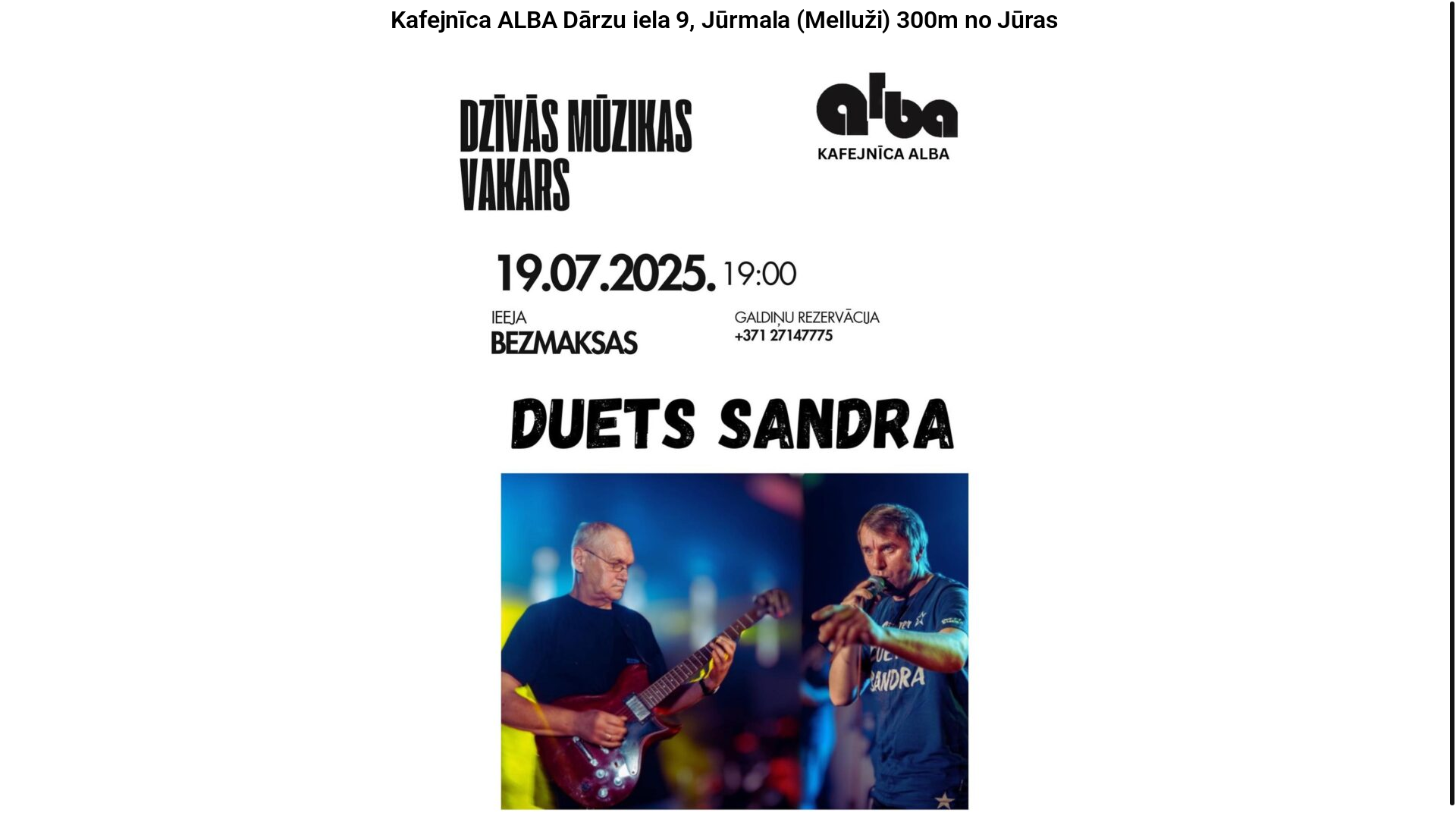 website screenshot of https://kafejnicaalba.lv/