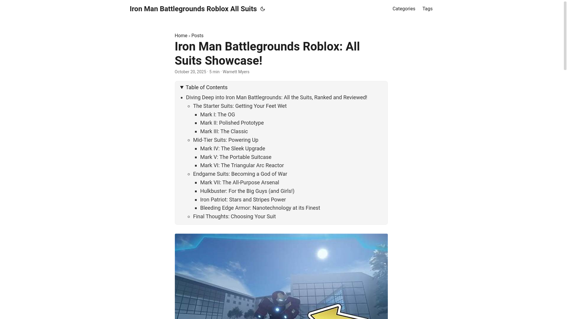website screenshot of https://iron-man-battlegrounds-roblox-all-suits.pages.dev/