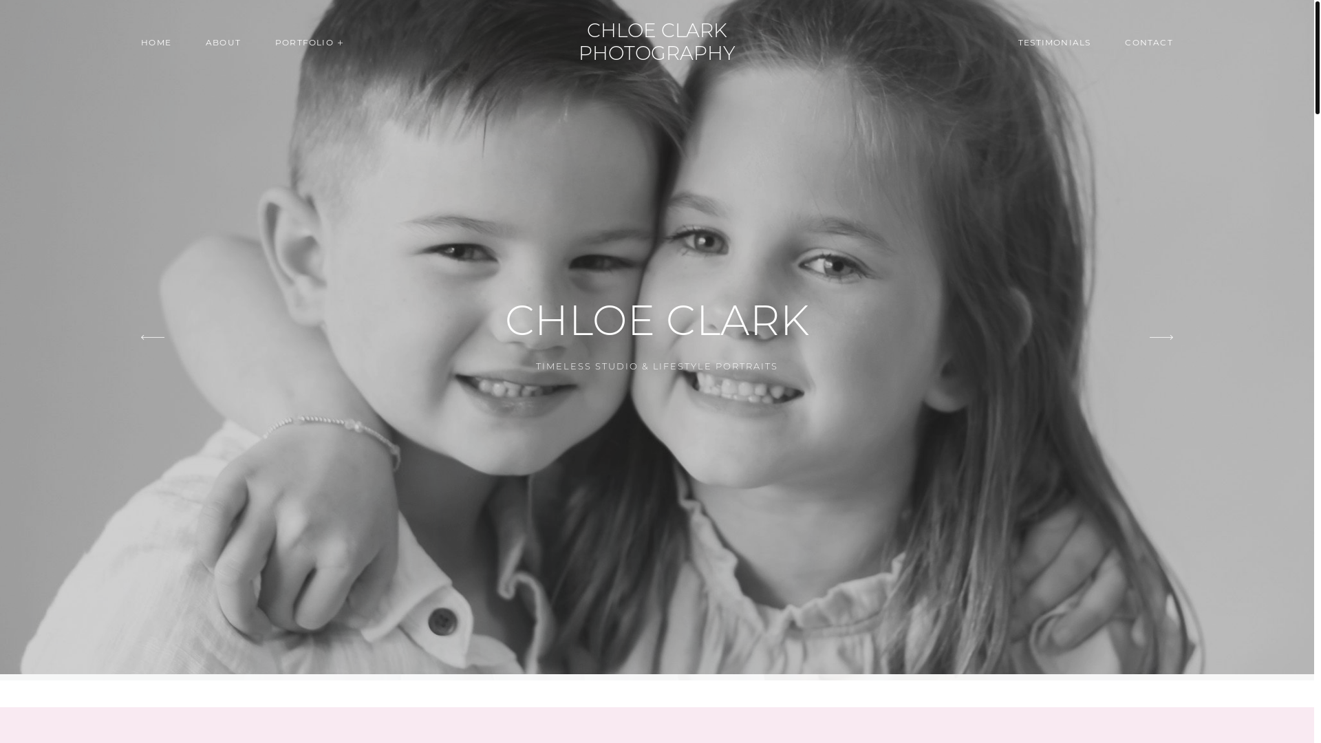 website screenshot of https://chloeclarkphoto.com/
