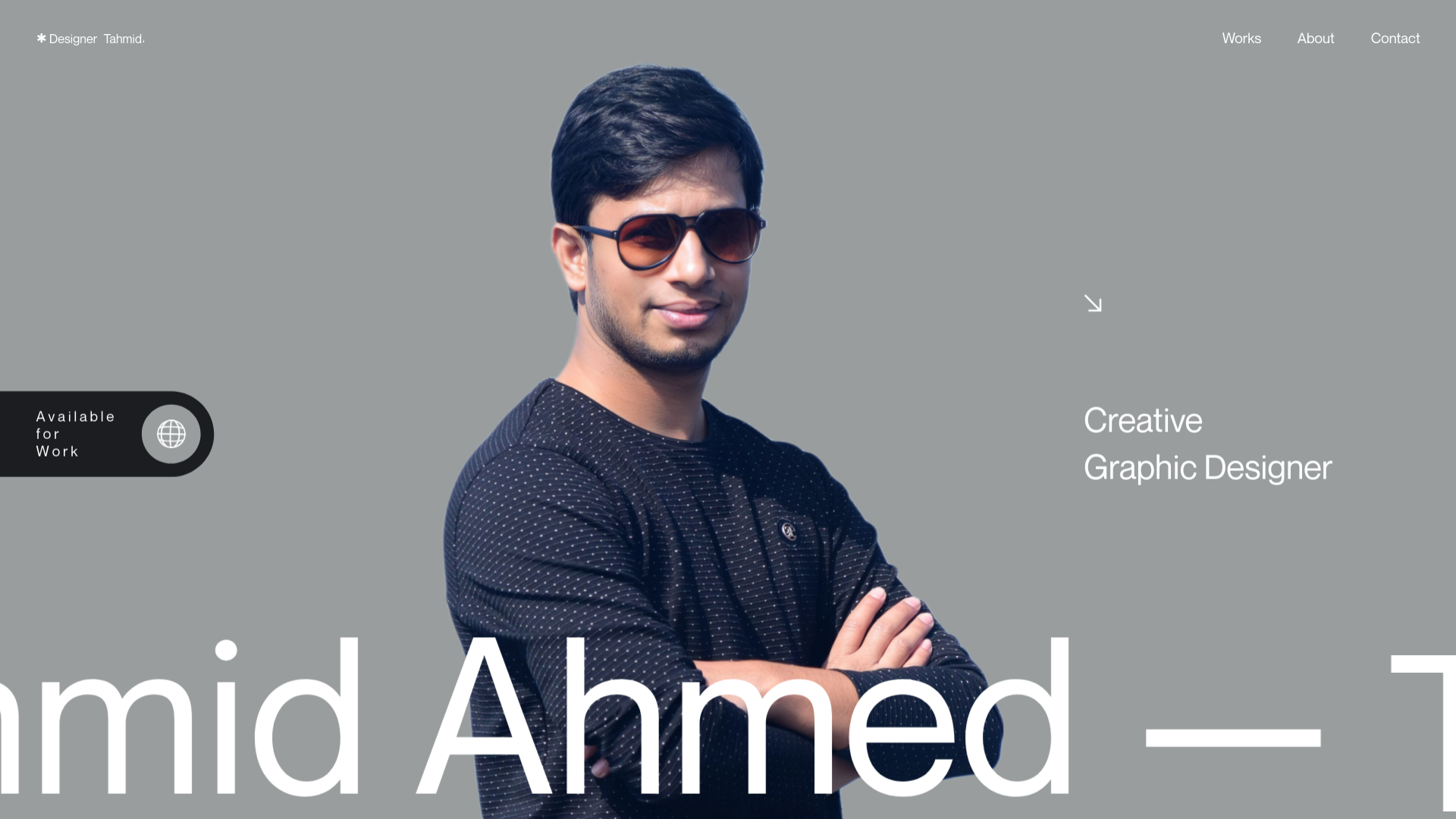 website screenshot of https://tahmidahmed.com/