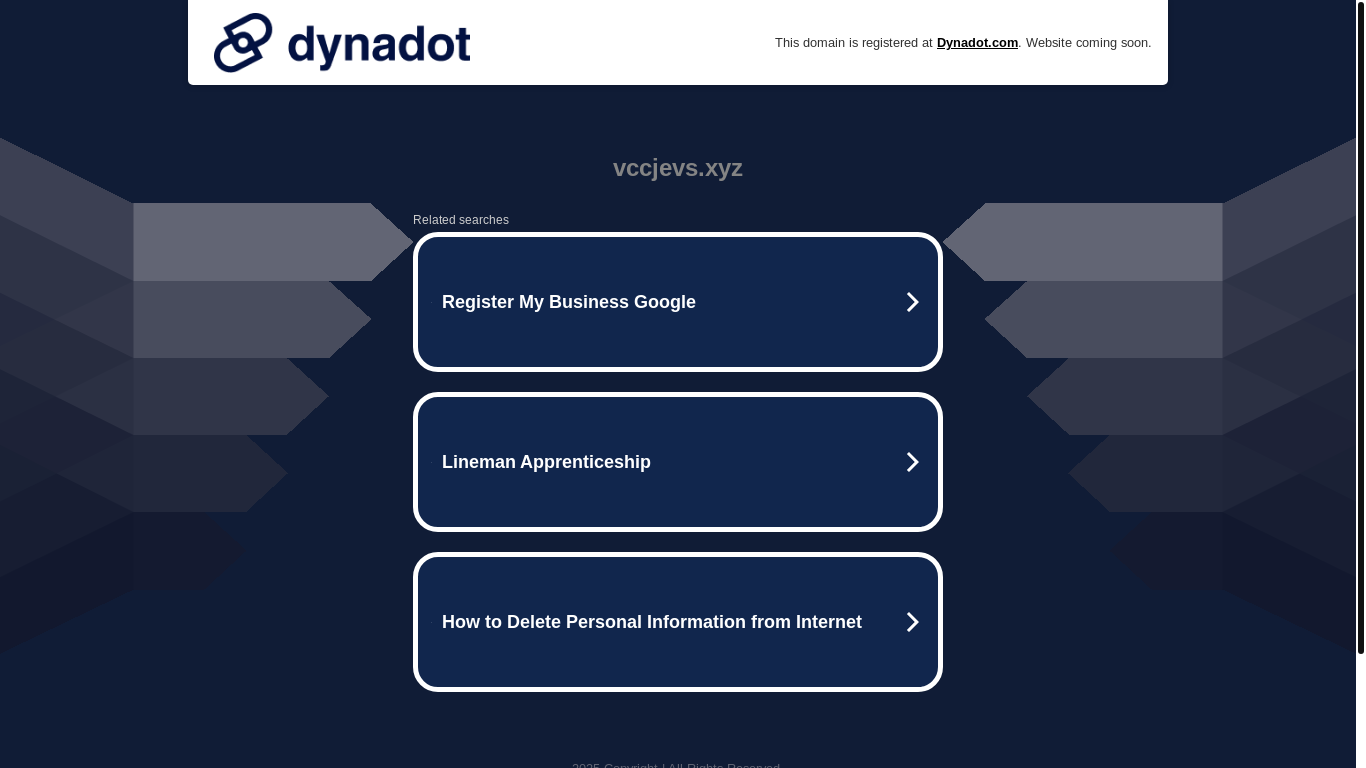 website screenshot of https://vccjevs.xyz/
