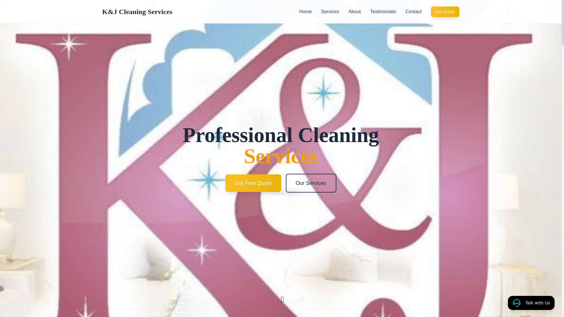 website screenshot of https://kjcleaning.org/